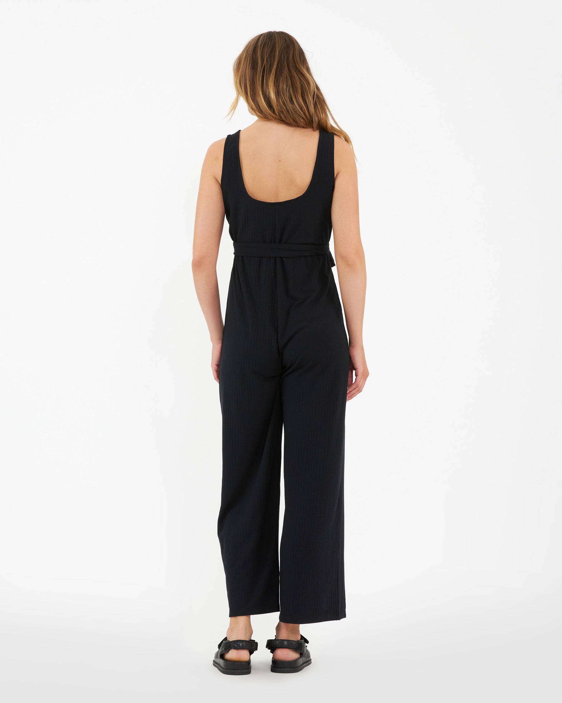 Bobby Rib Jumpsuit  Black
