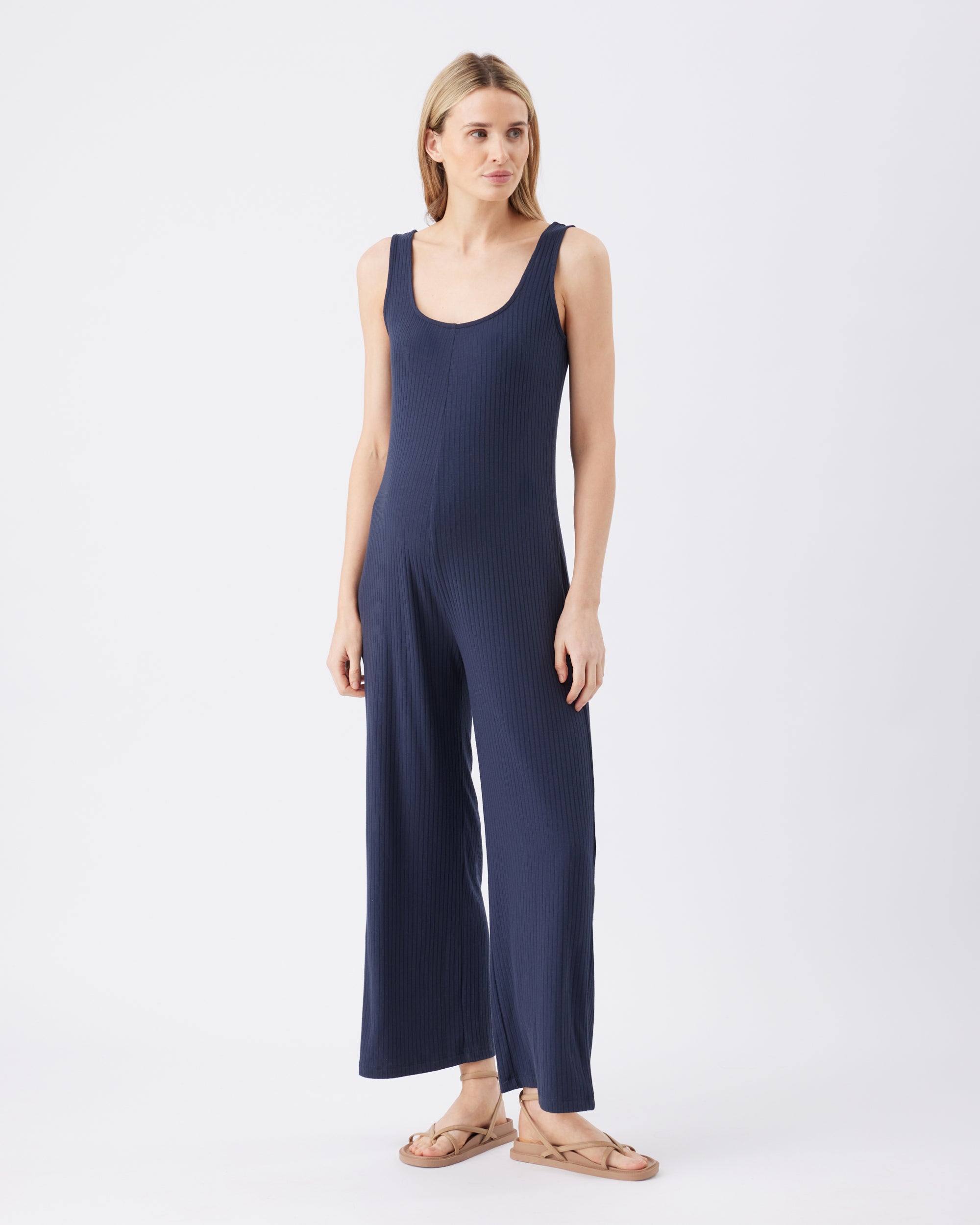 Bobby Rib Jumpsuit  Navy
