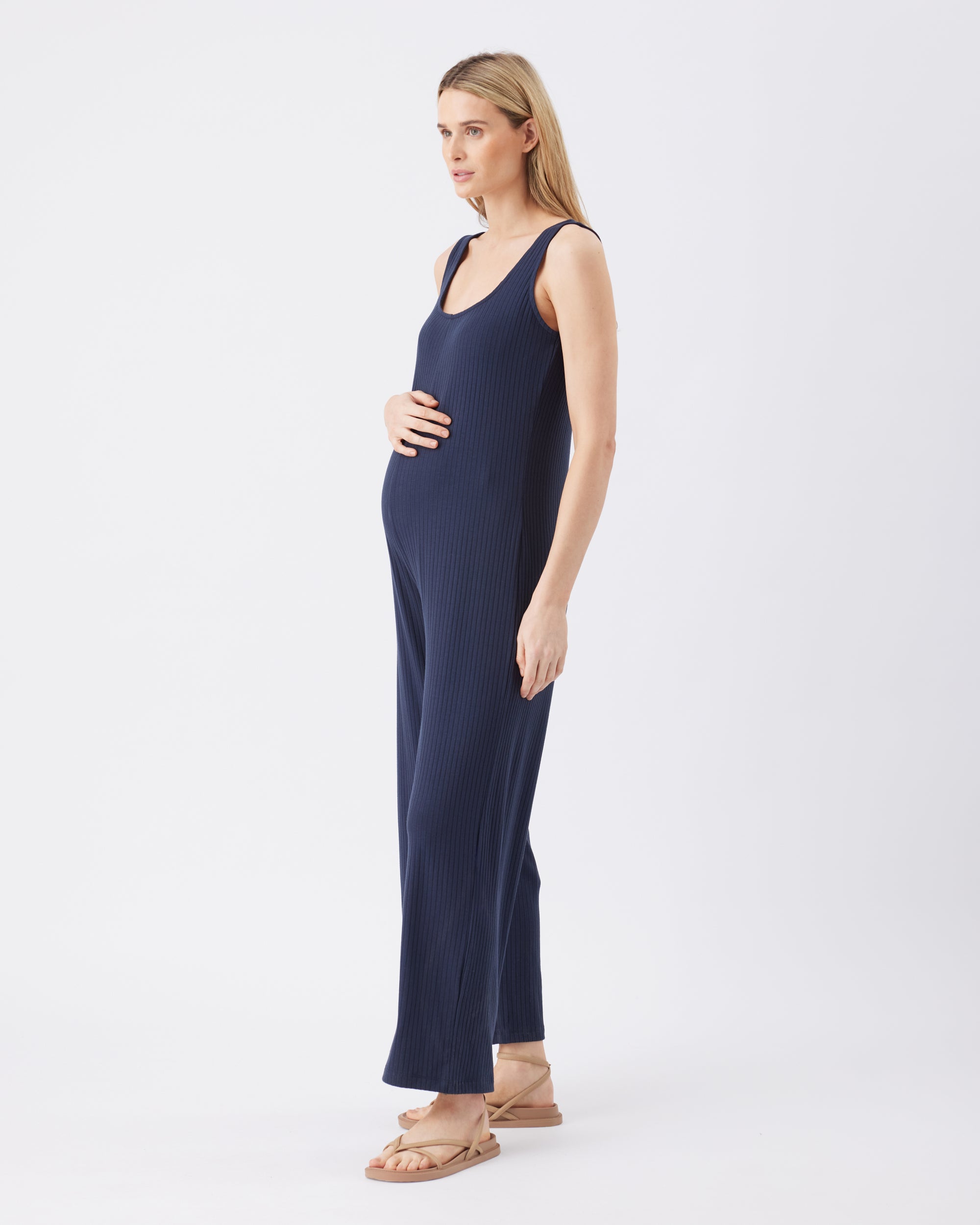 Bobby Rib Jumpsuit  Navy