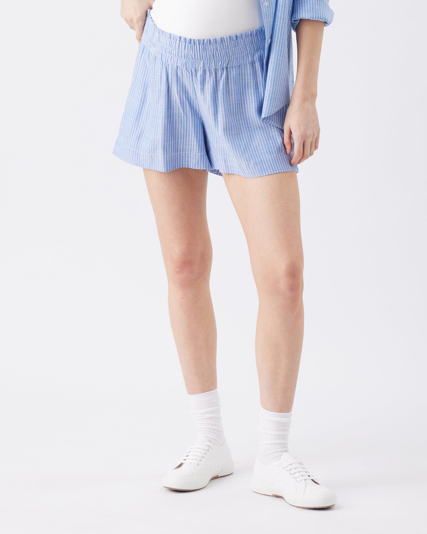 Abby Stripe Short Blue / White