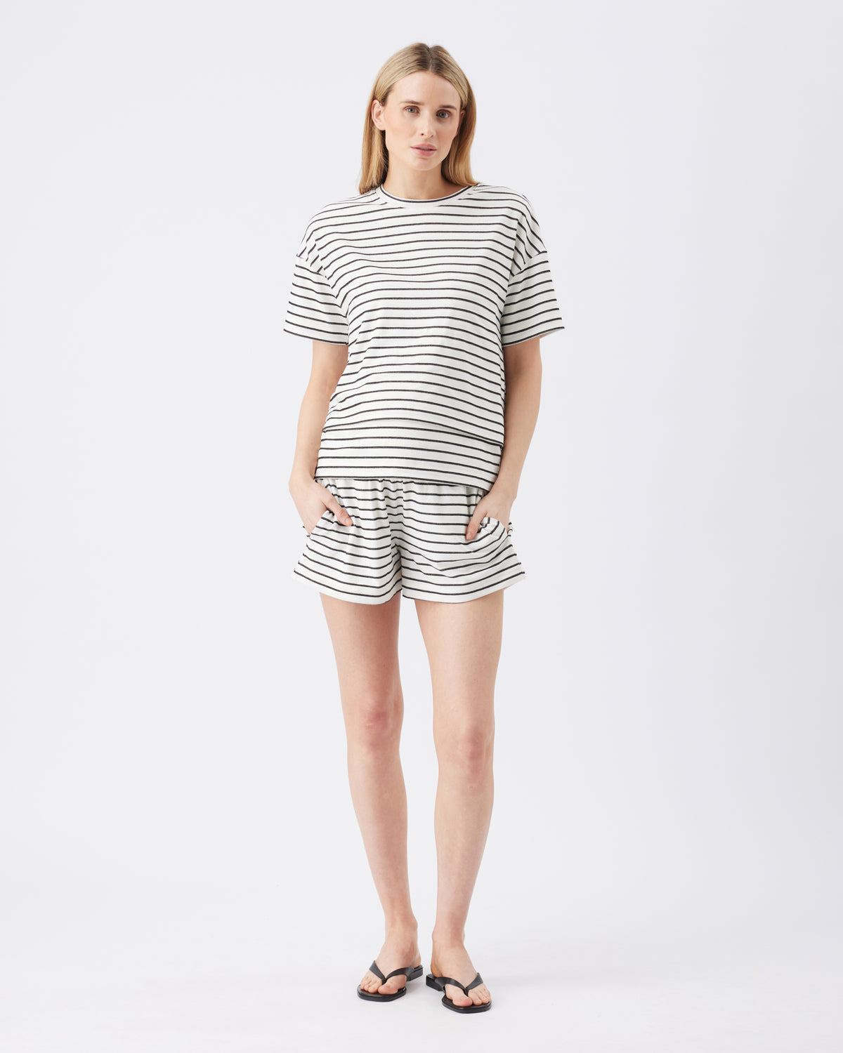 Jada Stripe Short White / Black