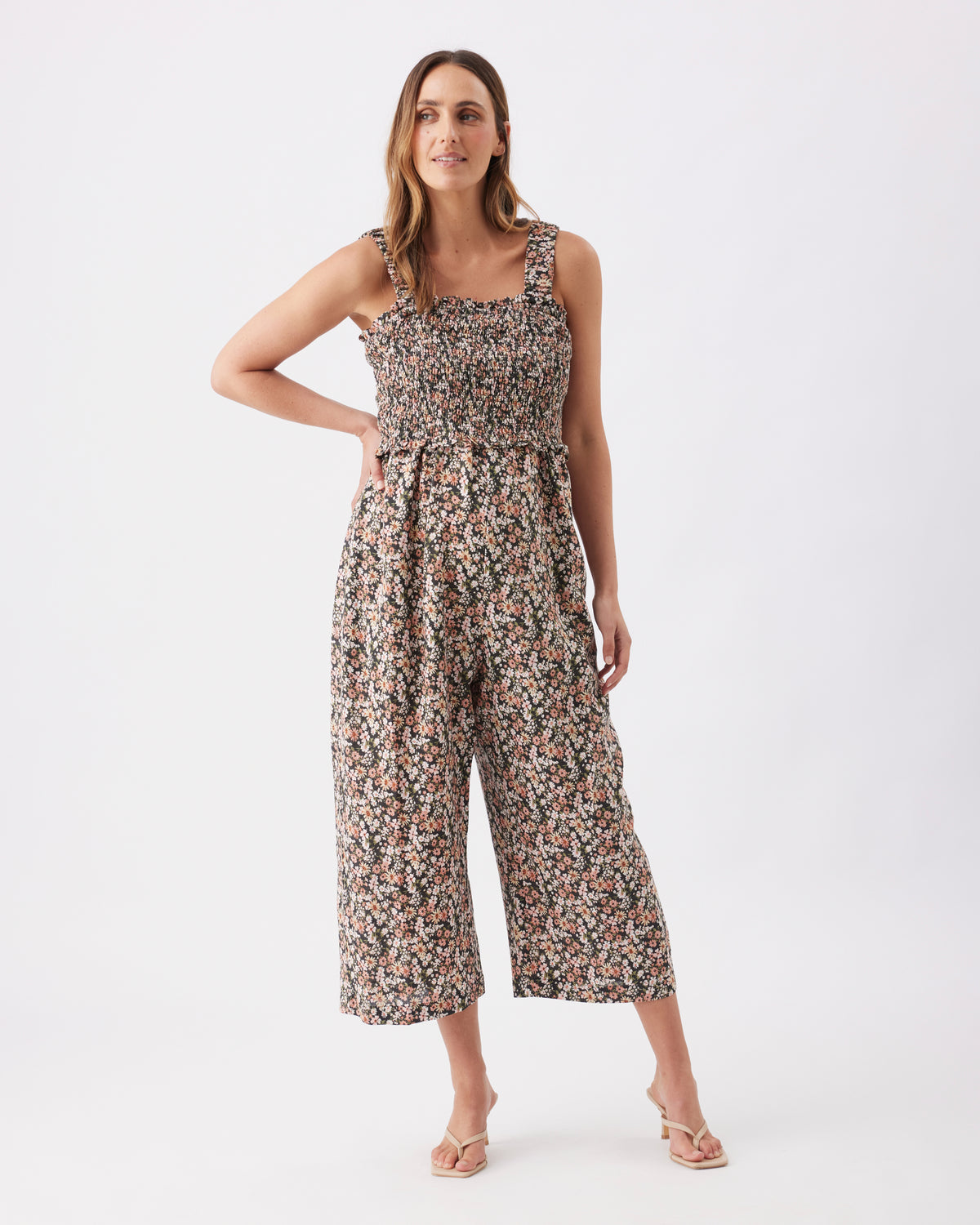 Harmony Nursing Jumpsuit Peach