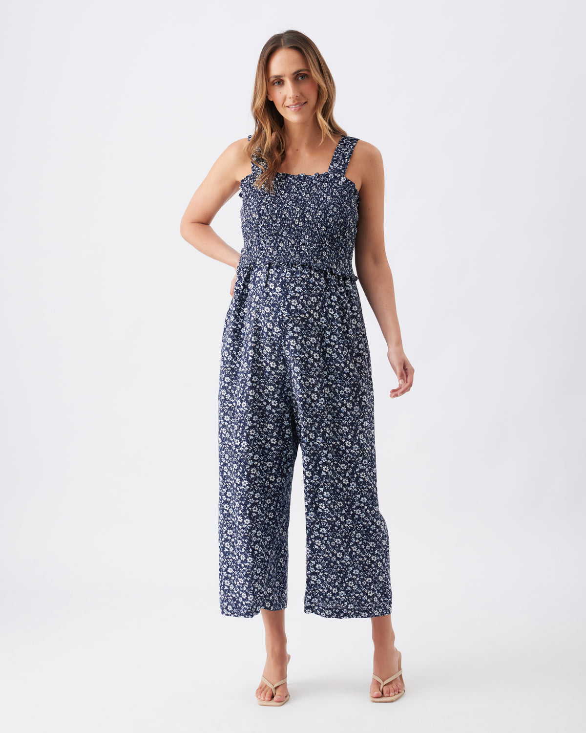 Elodie Nursing Jumpsuit Navy