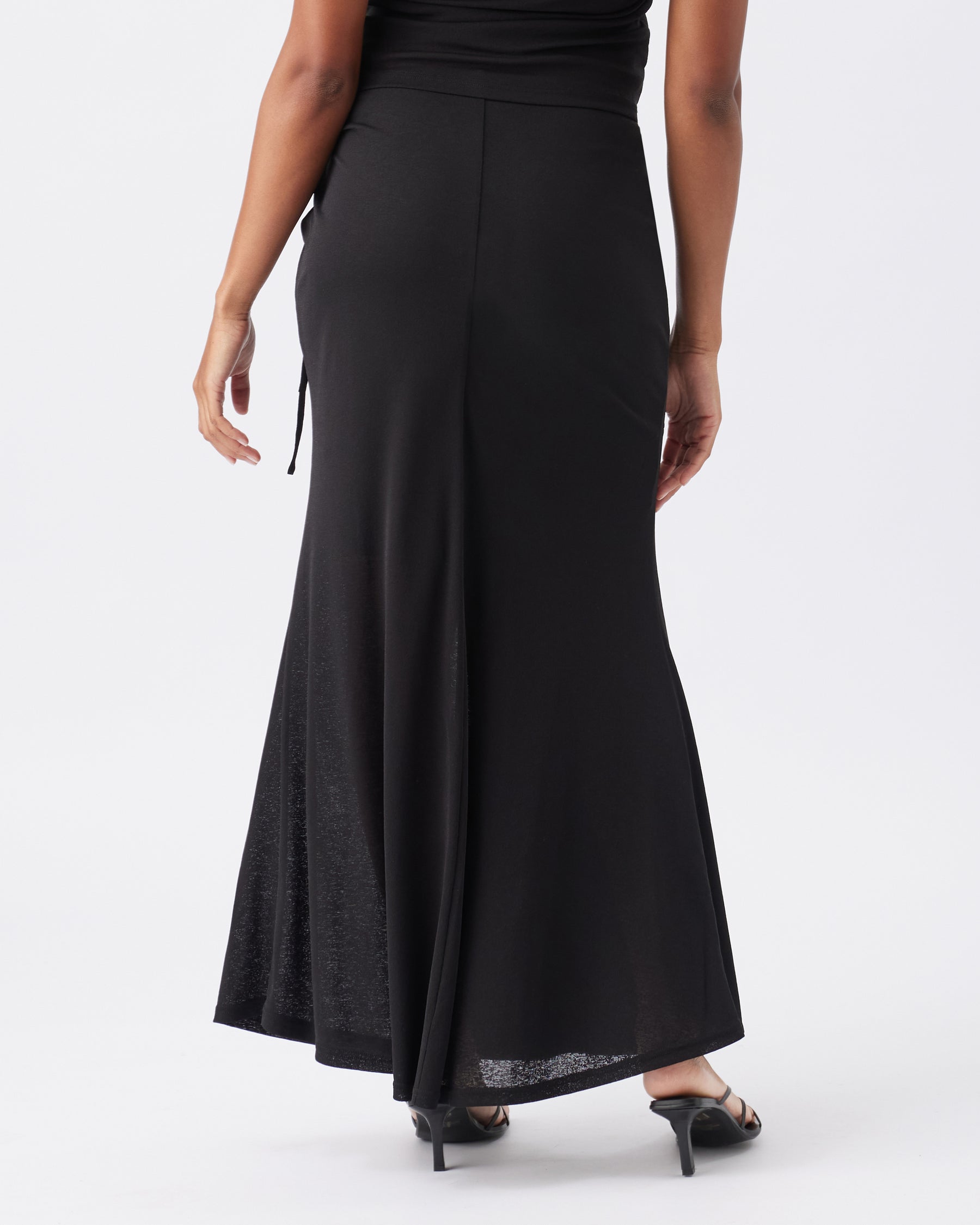 Rhi Mock Wrap Skirt  Black