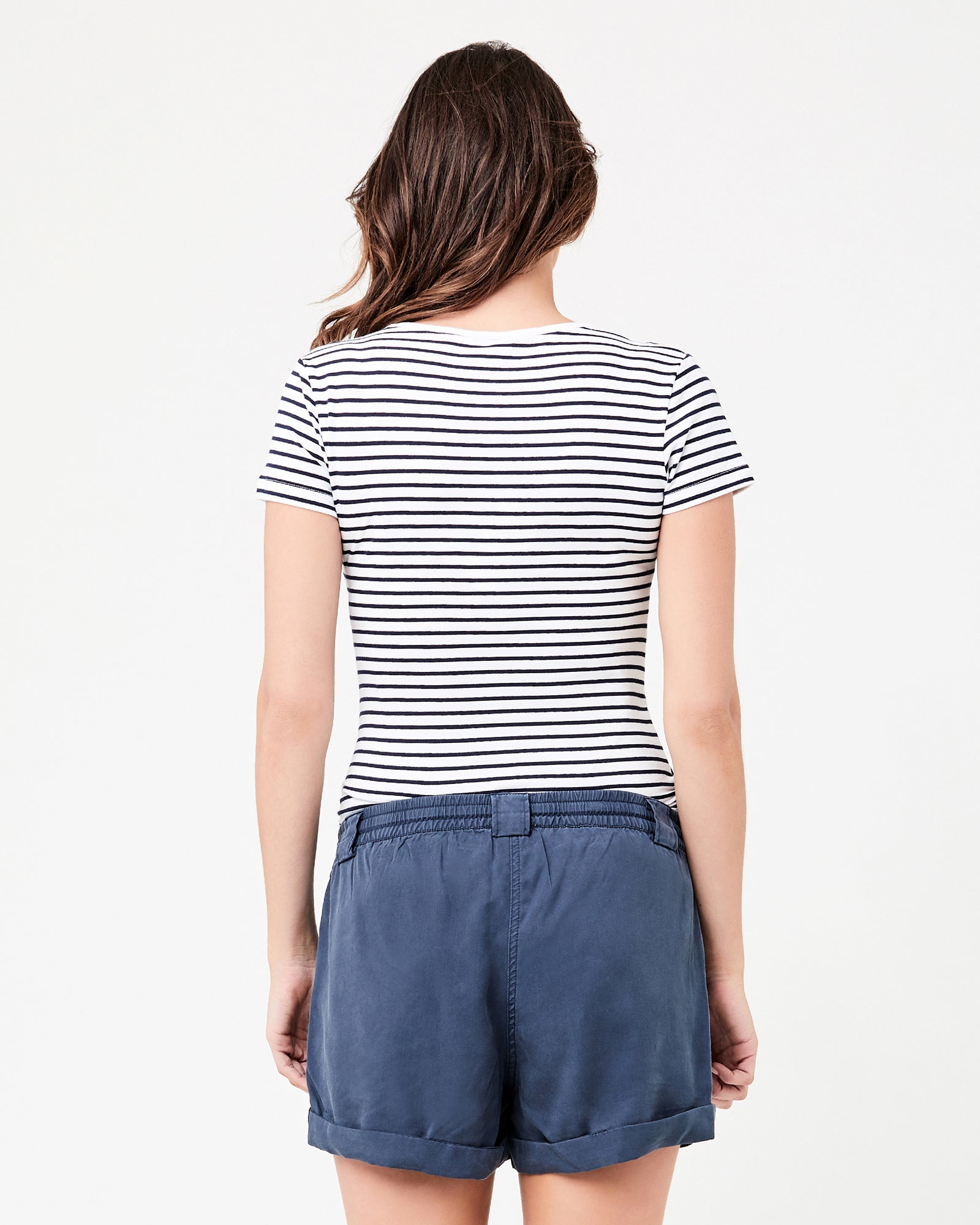 Striped Tube Tee Navy / White