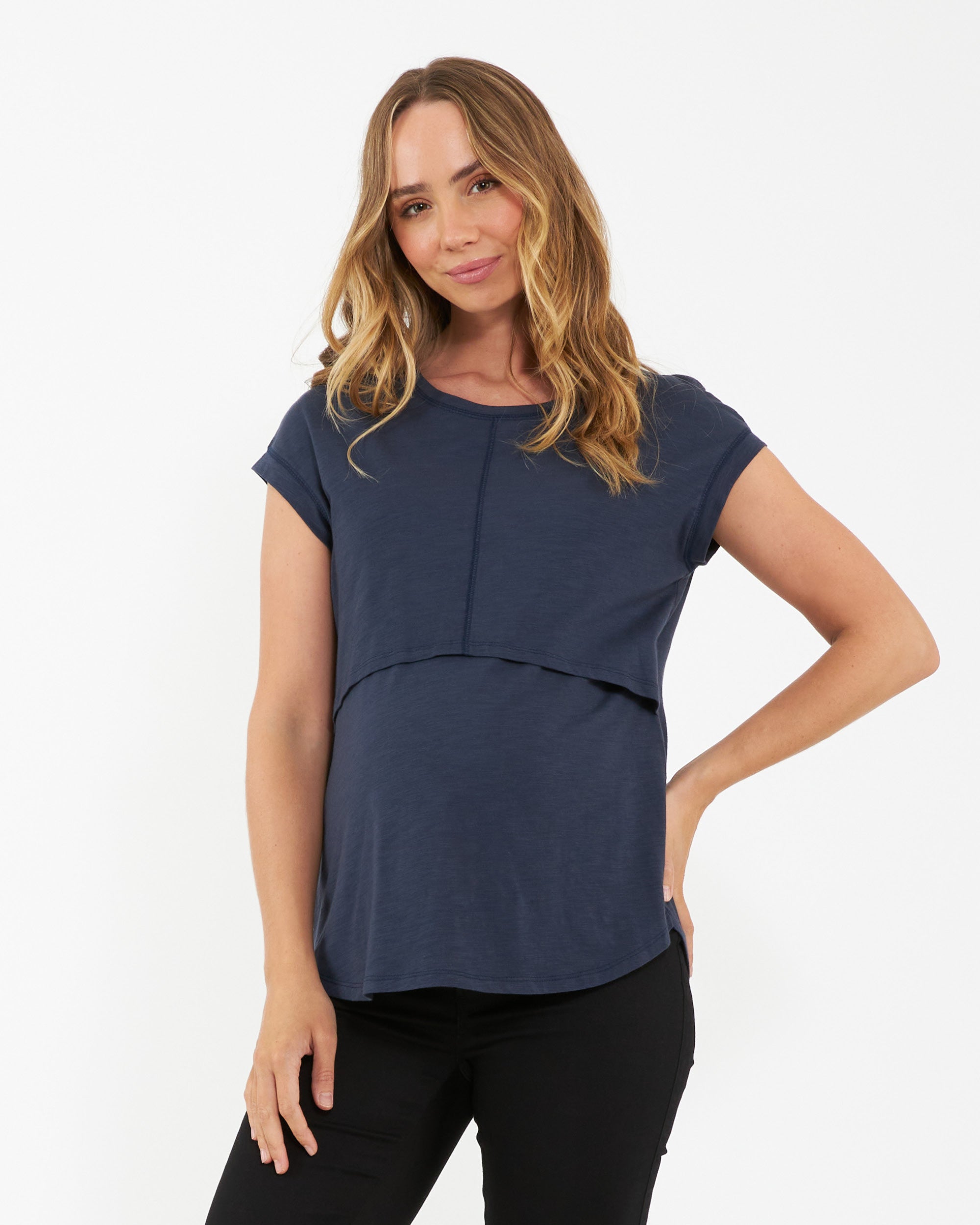 Richie Nursing Tee Indigo