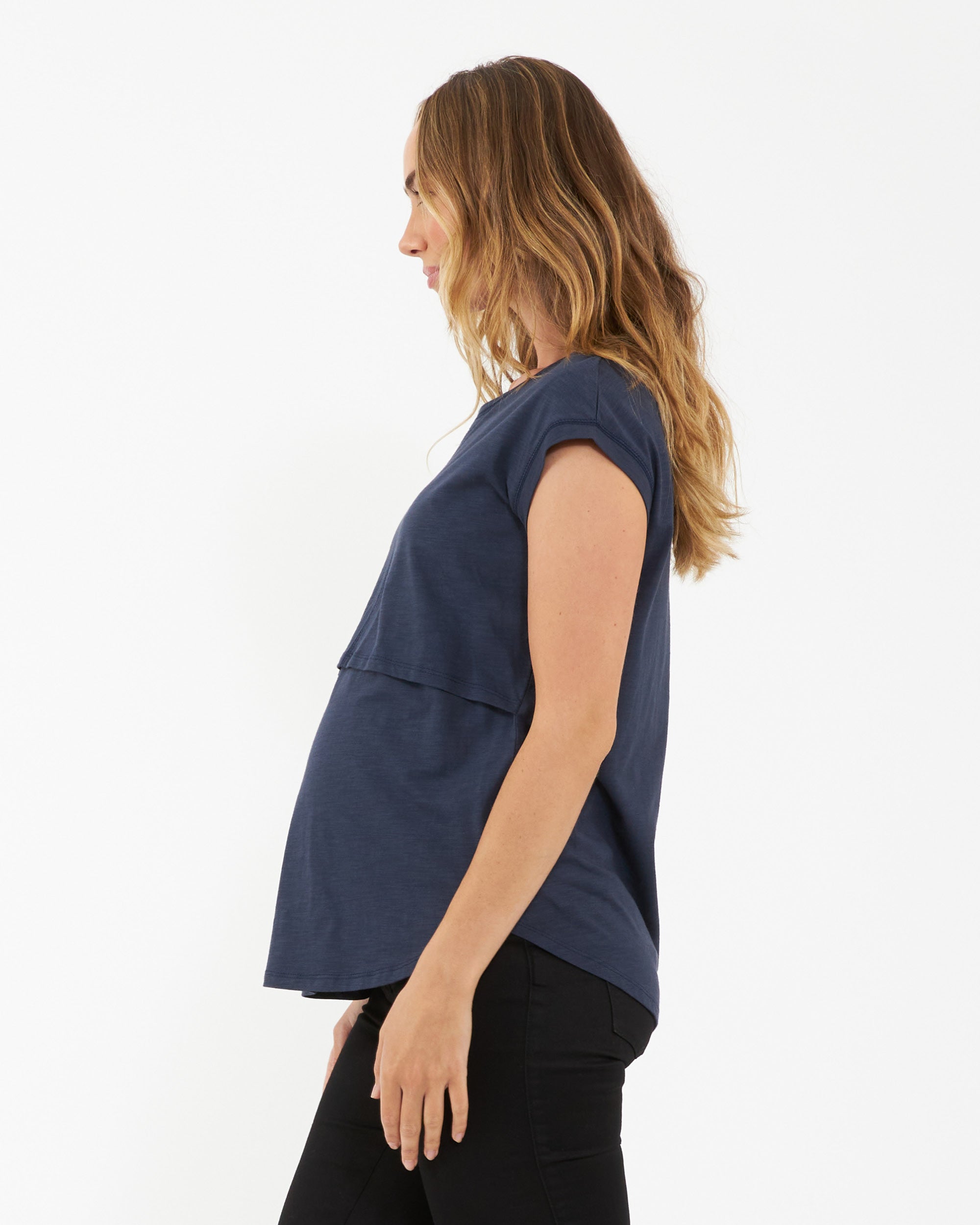 Richie Nursing Tee Indigo