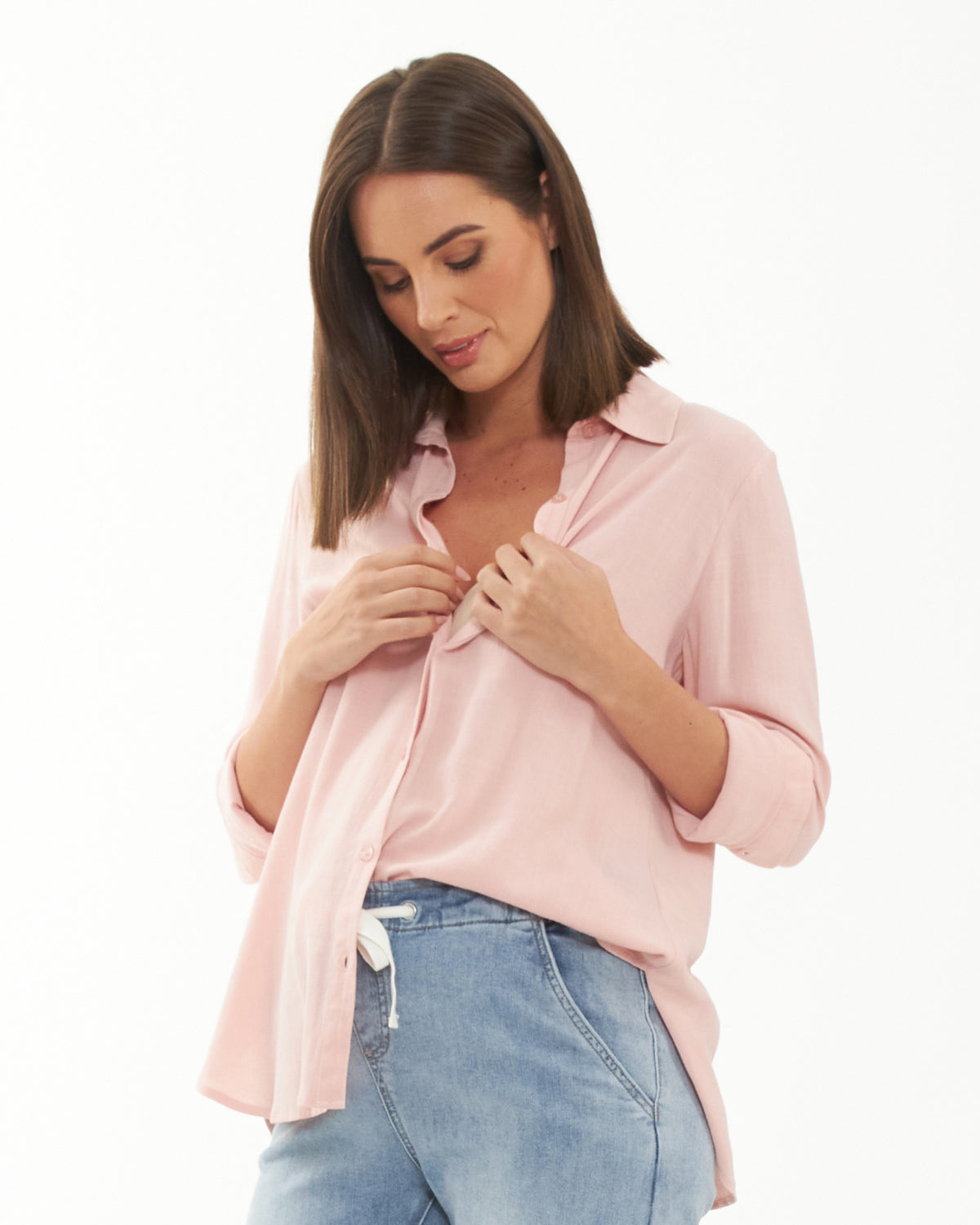 Clara Relaxed Shirt  Soft Pink