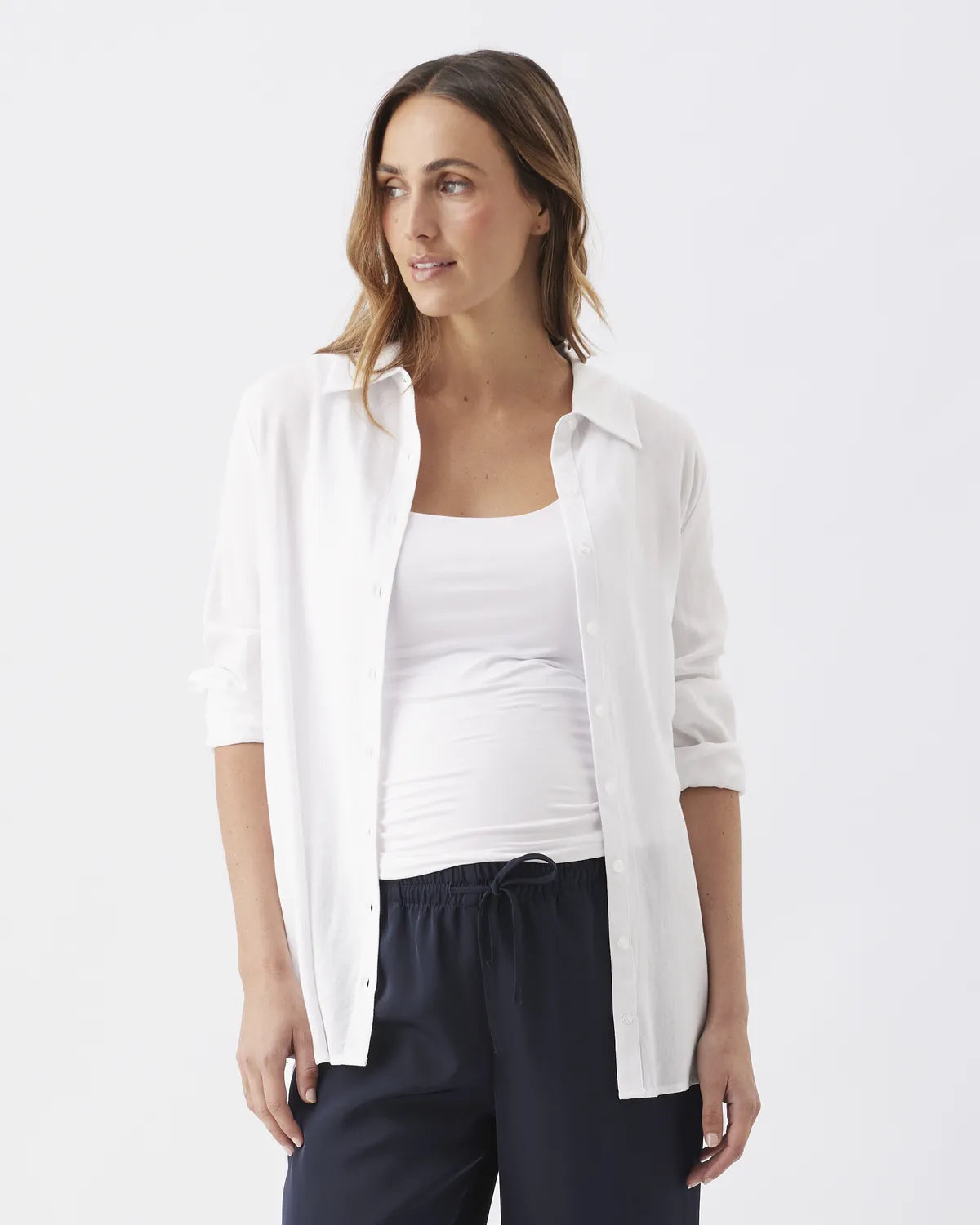Clara Relaxed Shirt  White
