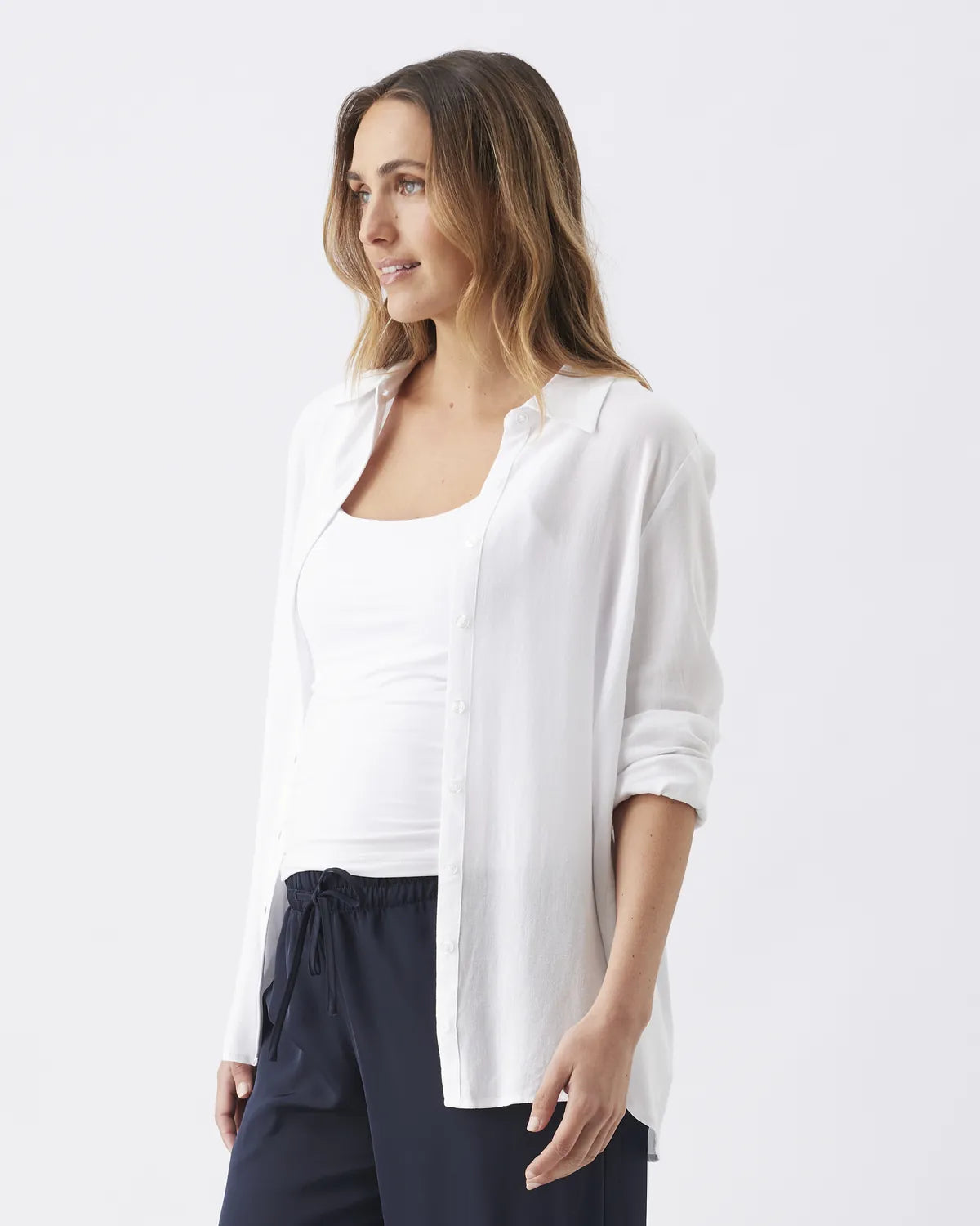 Clara Relaxed Shirt  White