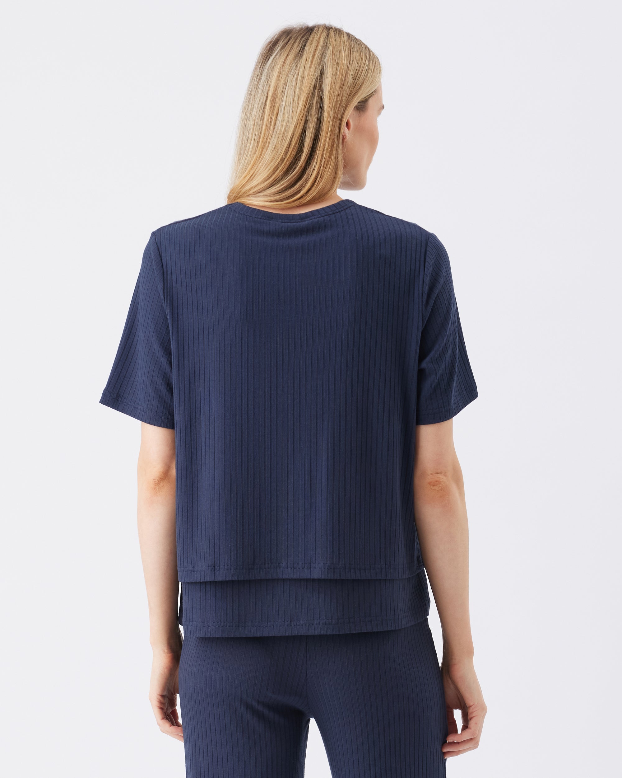 Mike Rib Nursing Top  Navy