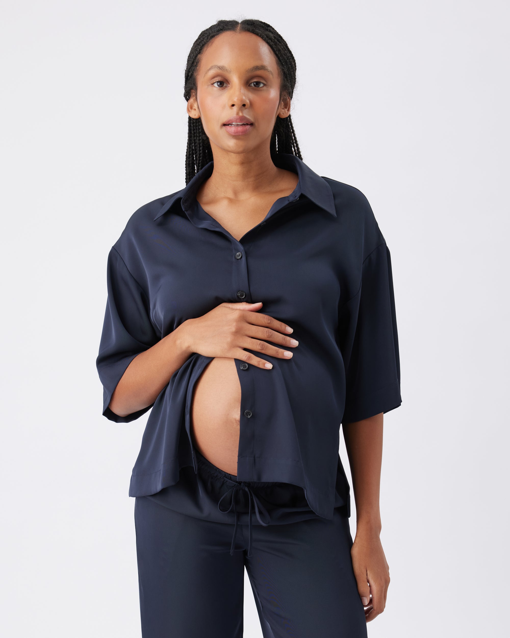 Tamara Satin Shirt Midnight
