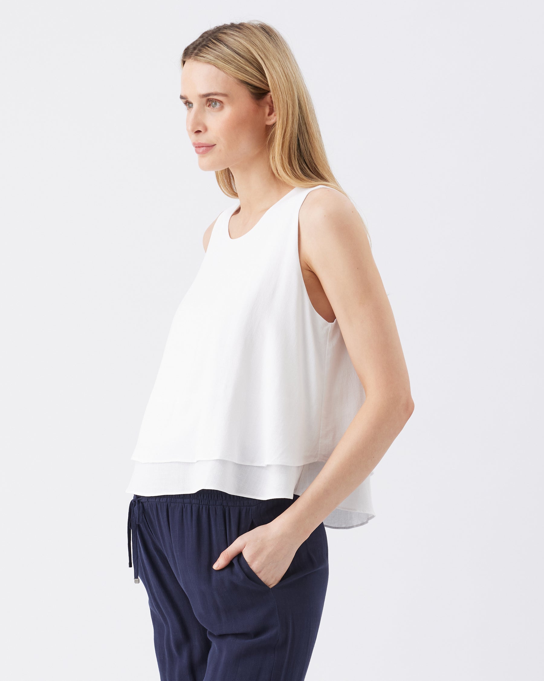 Lois Nursing Top White