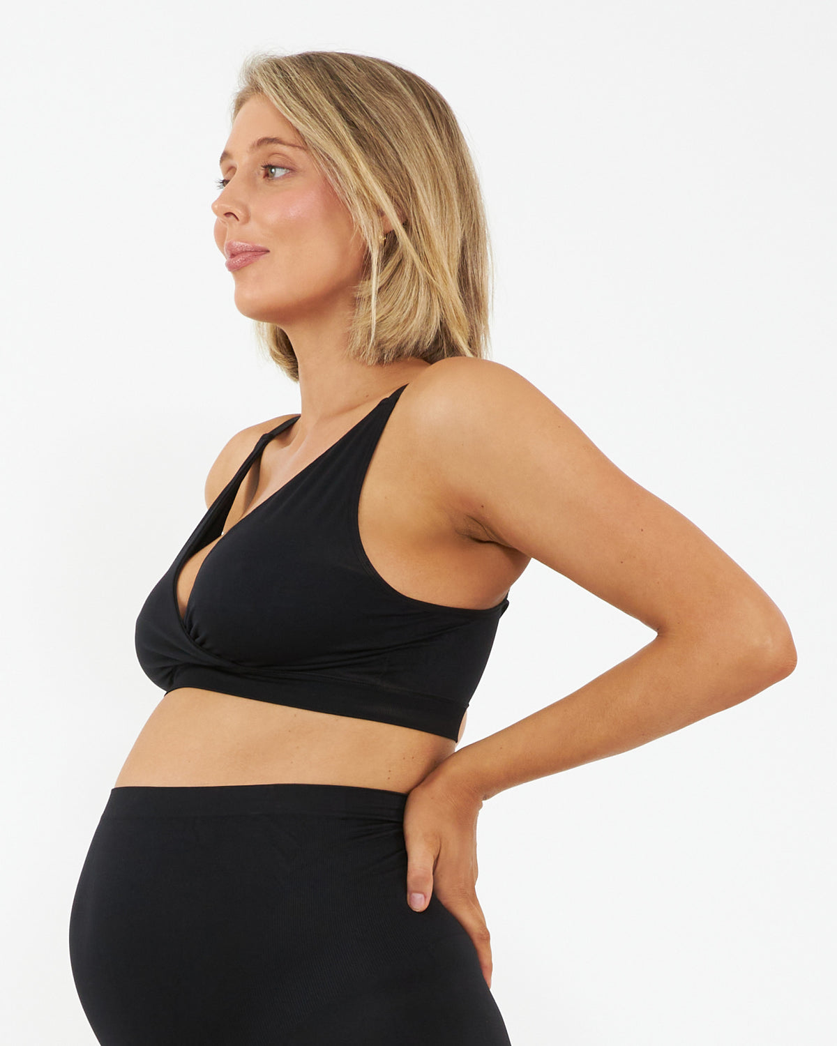 Seamless Nursing Bralette  Black