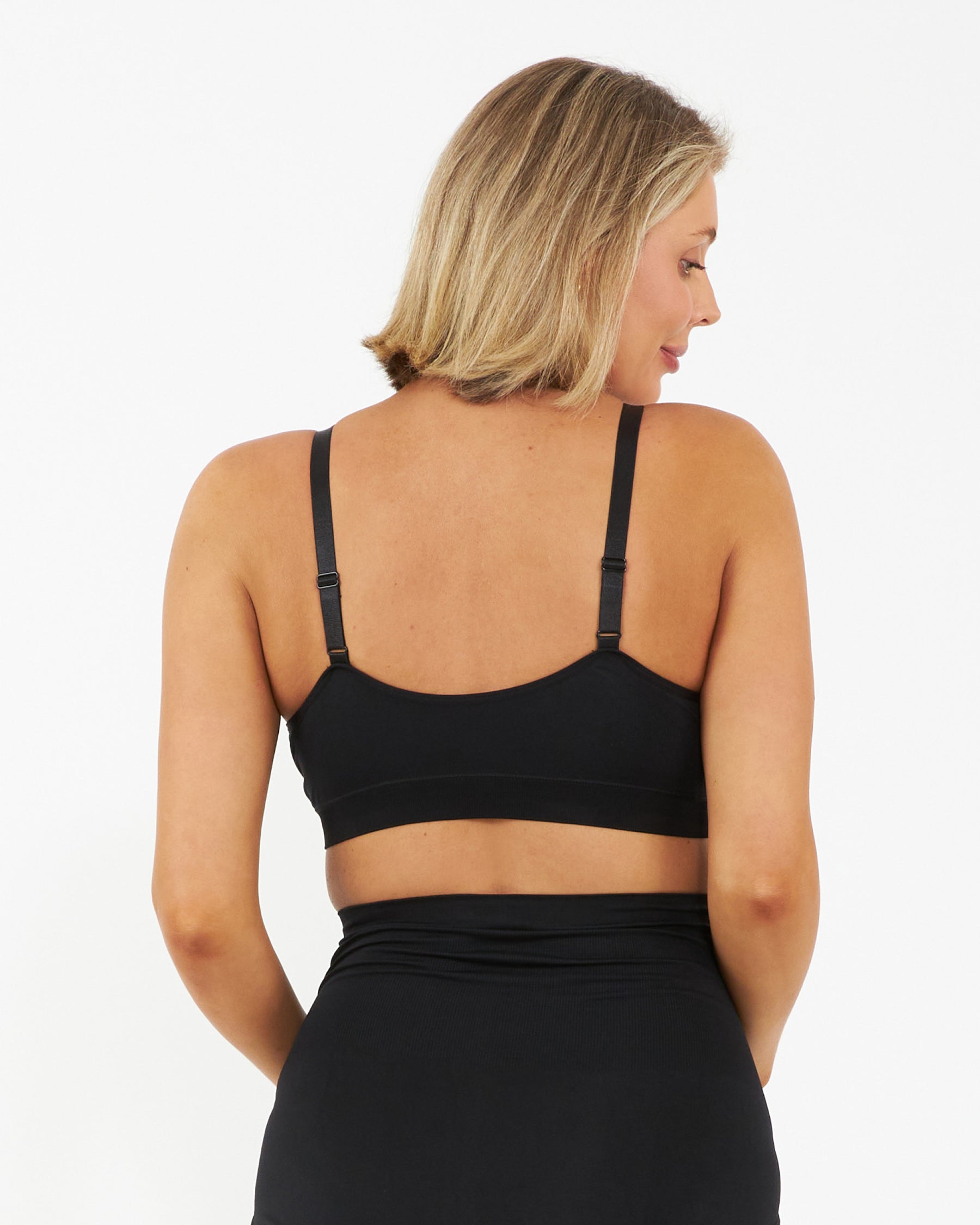 Seamless Nursing Bralette  Black
