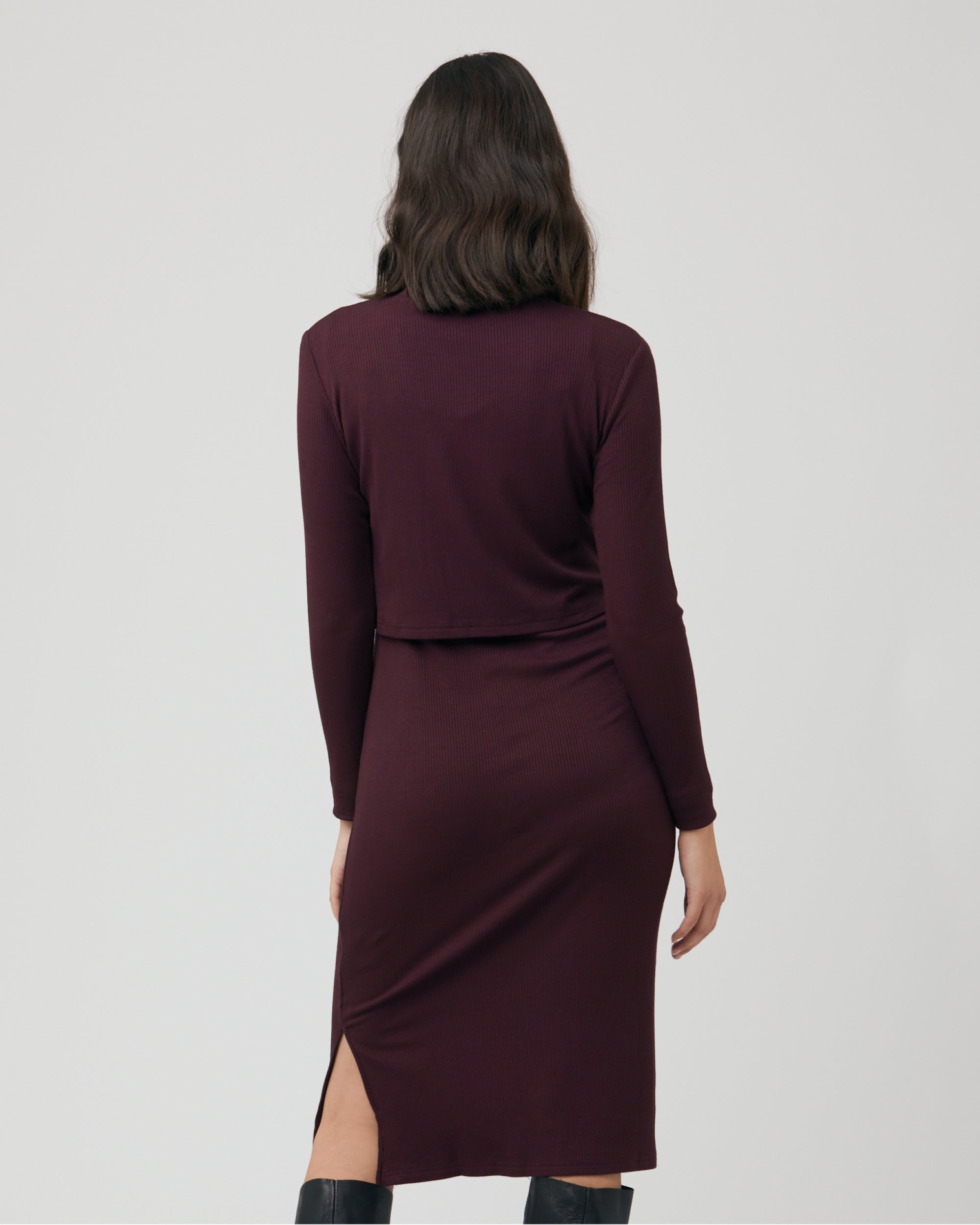 Burgundy deals nursing dress