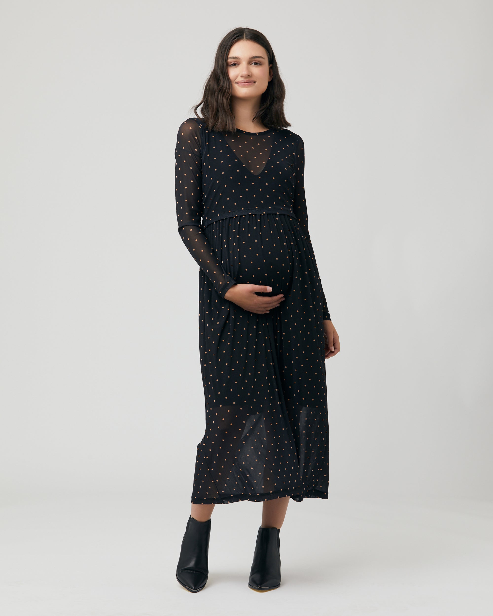 Modal Maternity/ Nursing Dress Black