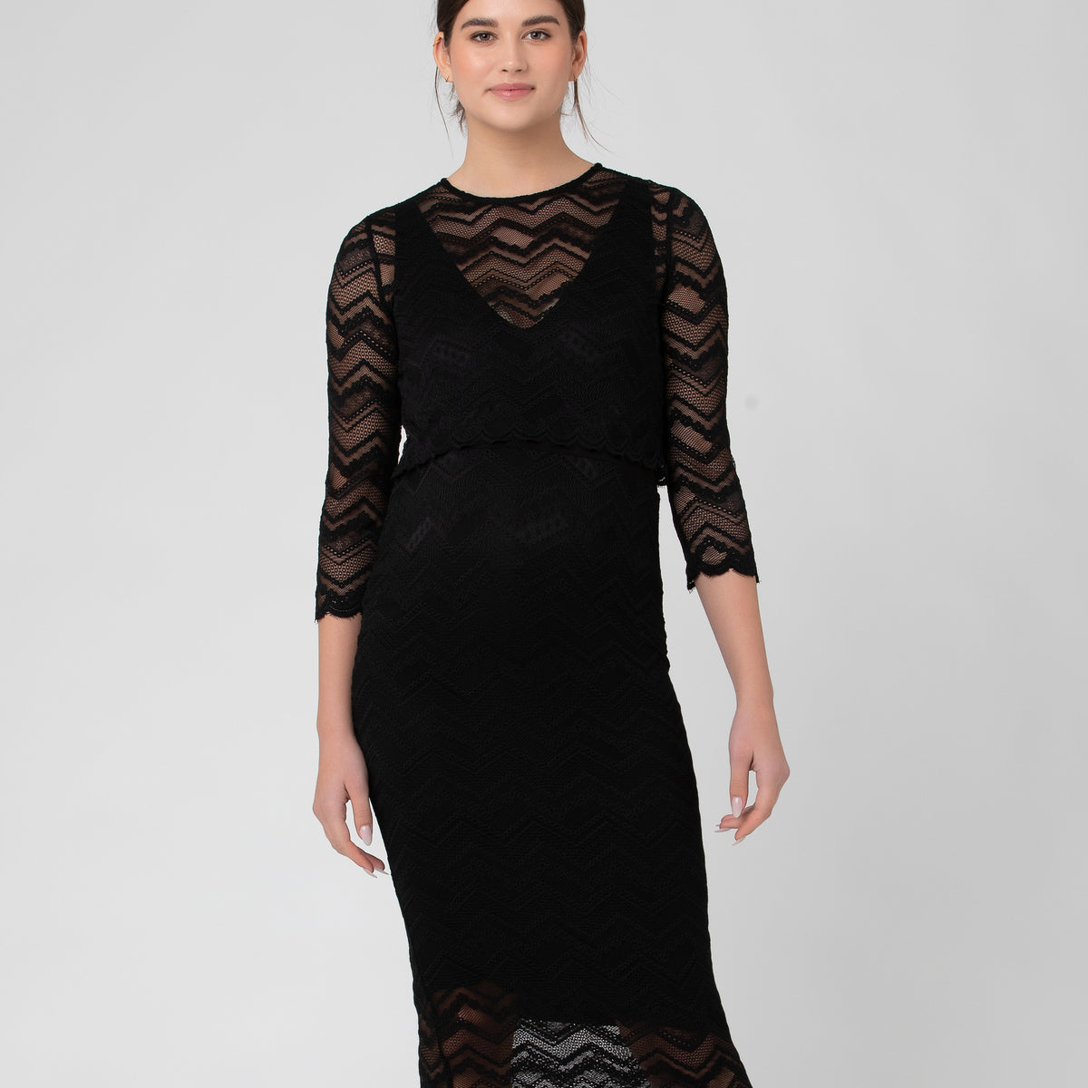 lace breastfeeding dress Tiffany Rose Esther Lace Maternity & Nursing Dress (Ivory)