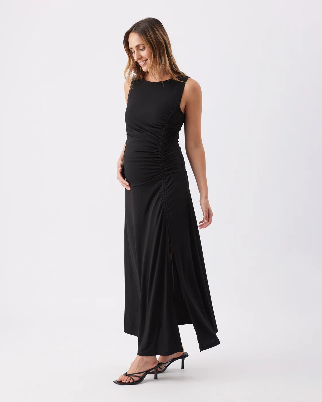 Erika Ruched Dress  Black