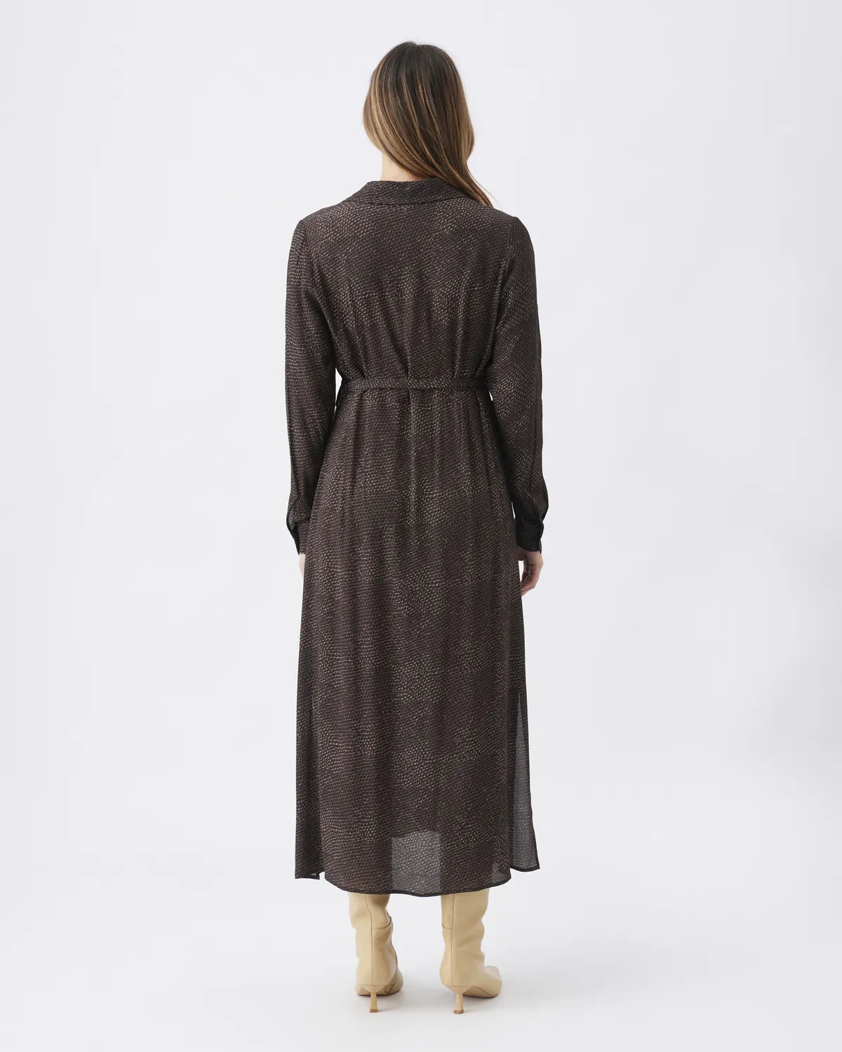 Helena Shirt Dress  Chocolate