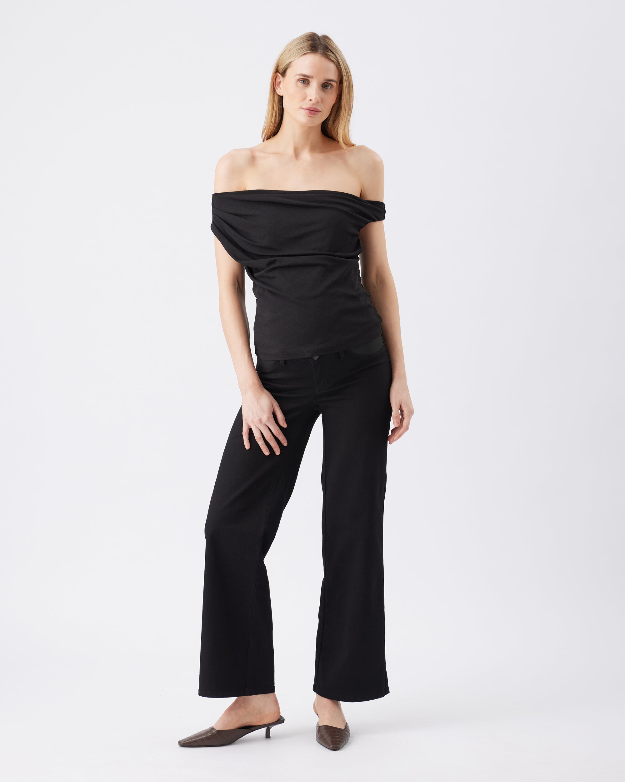 Kyle Wide Leg Jean Black