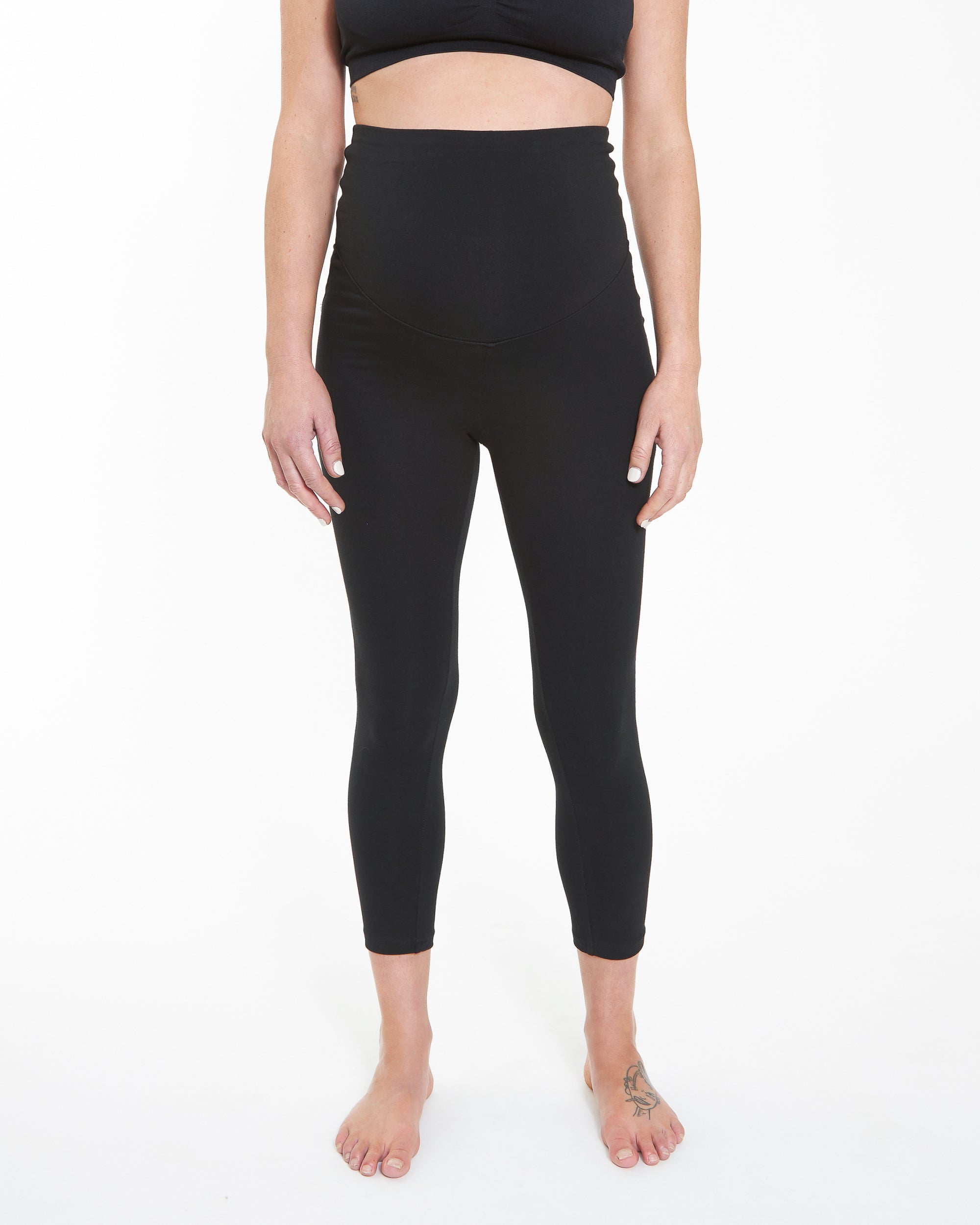 Organic Over Bump 3/4 Legging Black