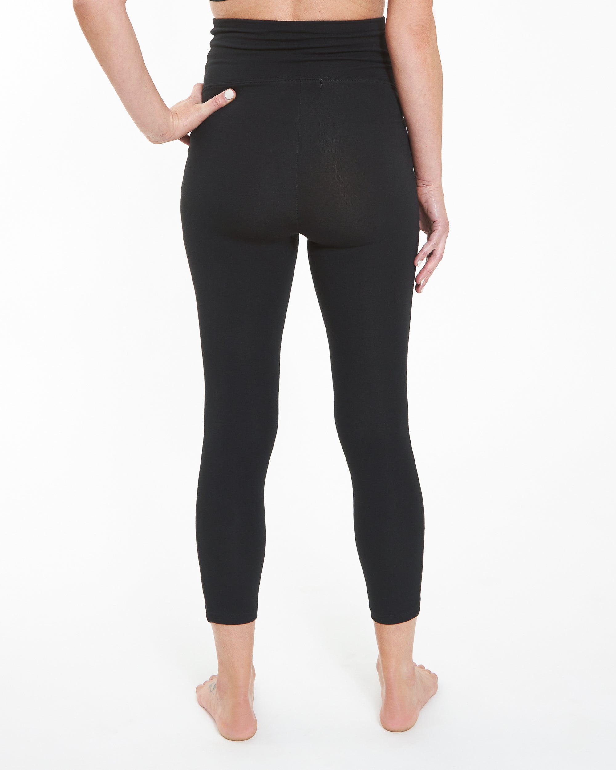 Organic Over Bump 3/4 Legging Black