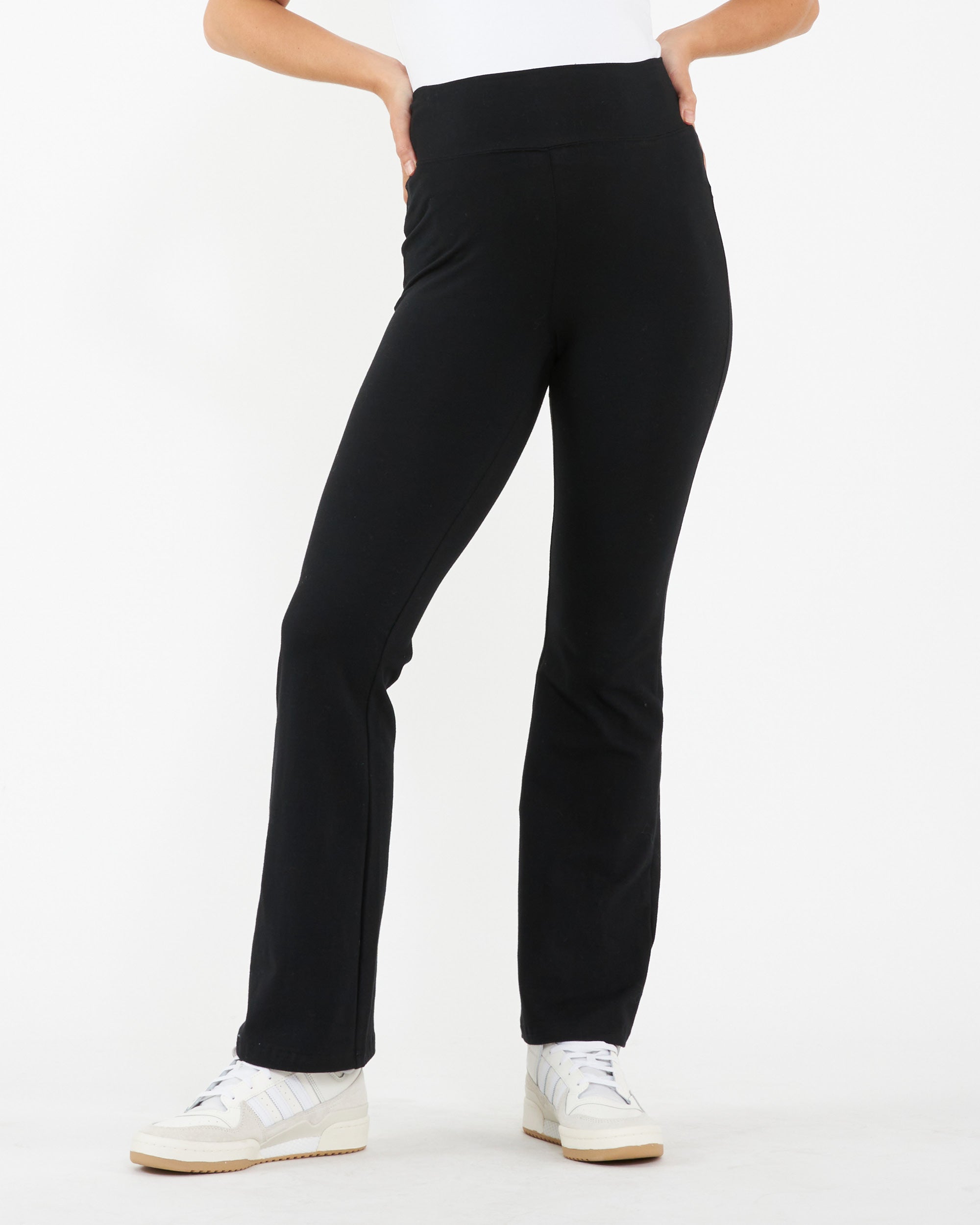 Organic Jersey Flare Pant Black