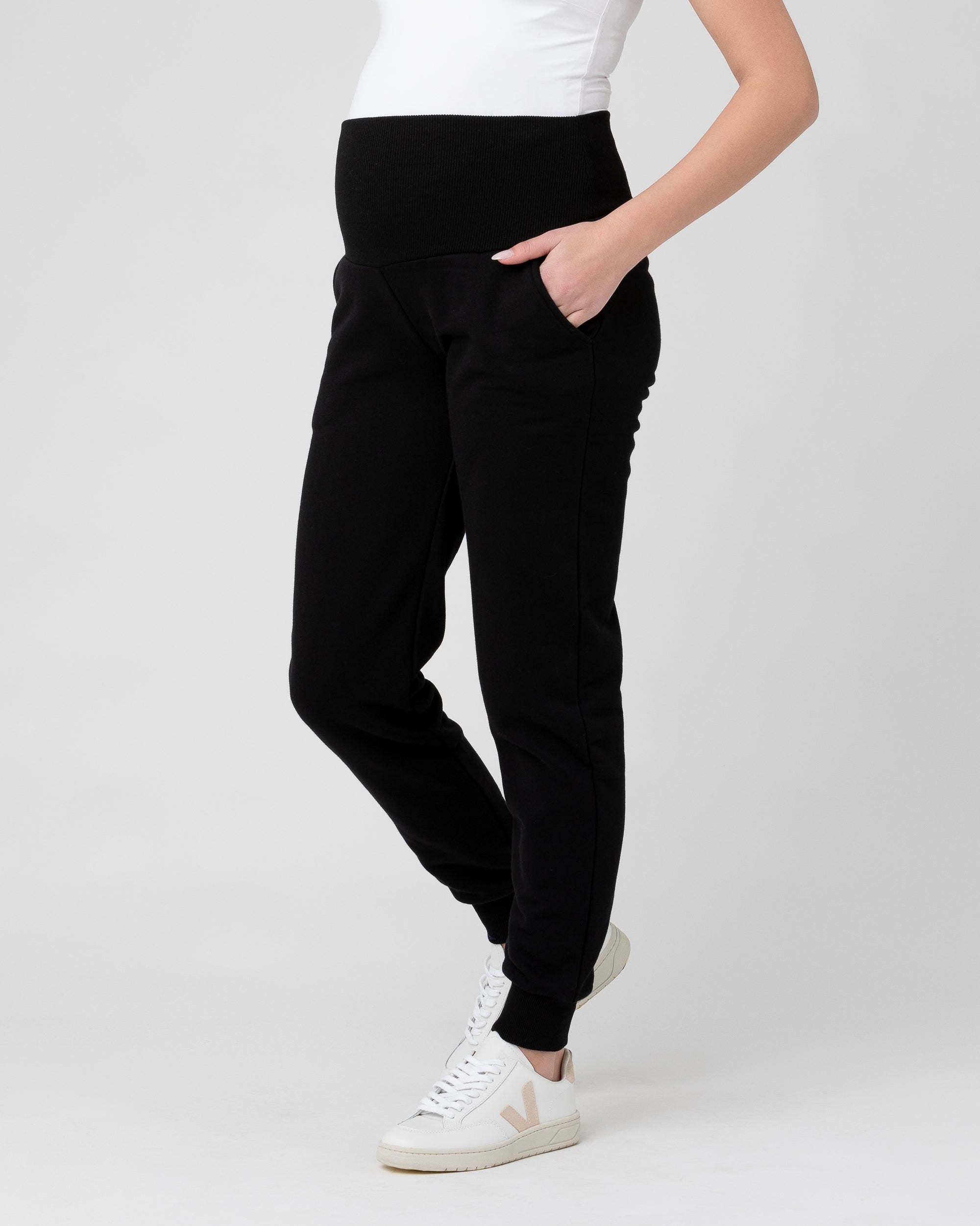 Taylor Over Tummy Joggers  Black