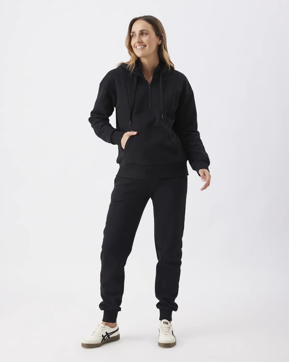 Taylor Over Tummy Joggers  Black