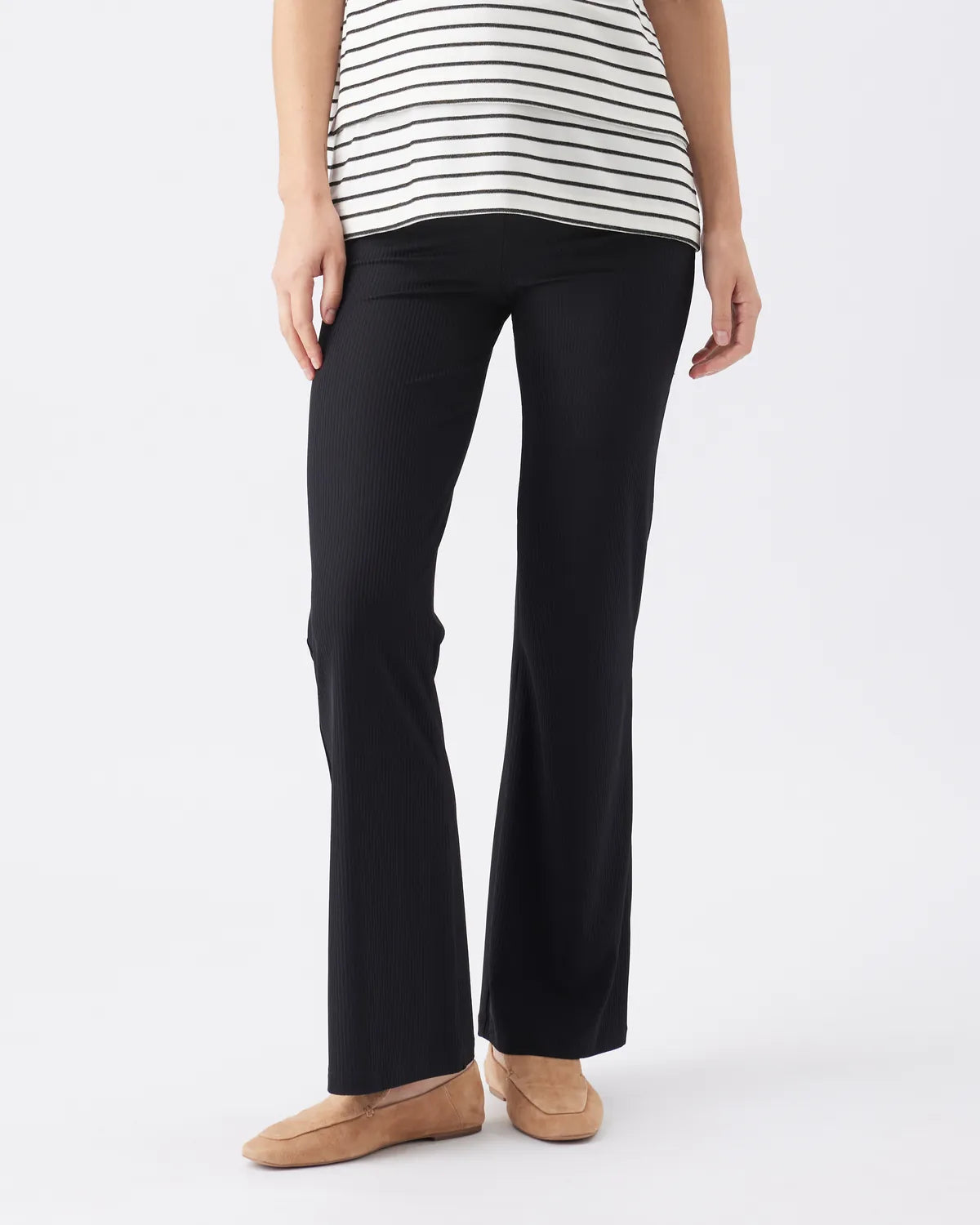Jonah Rib Flare Pant Black