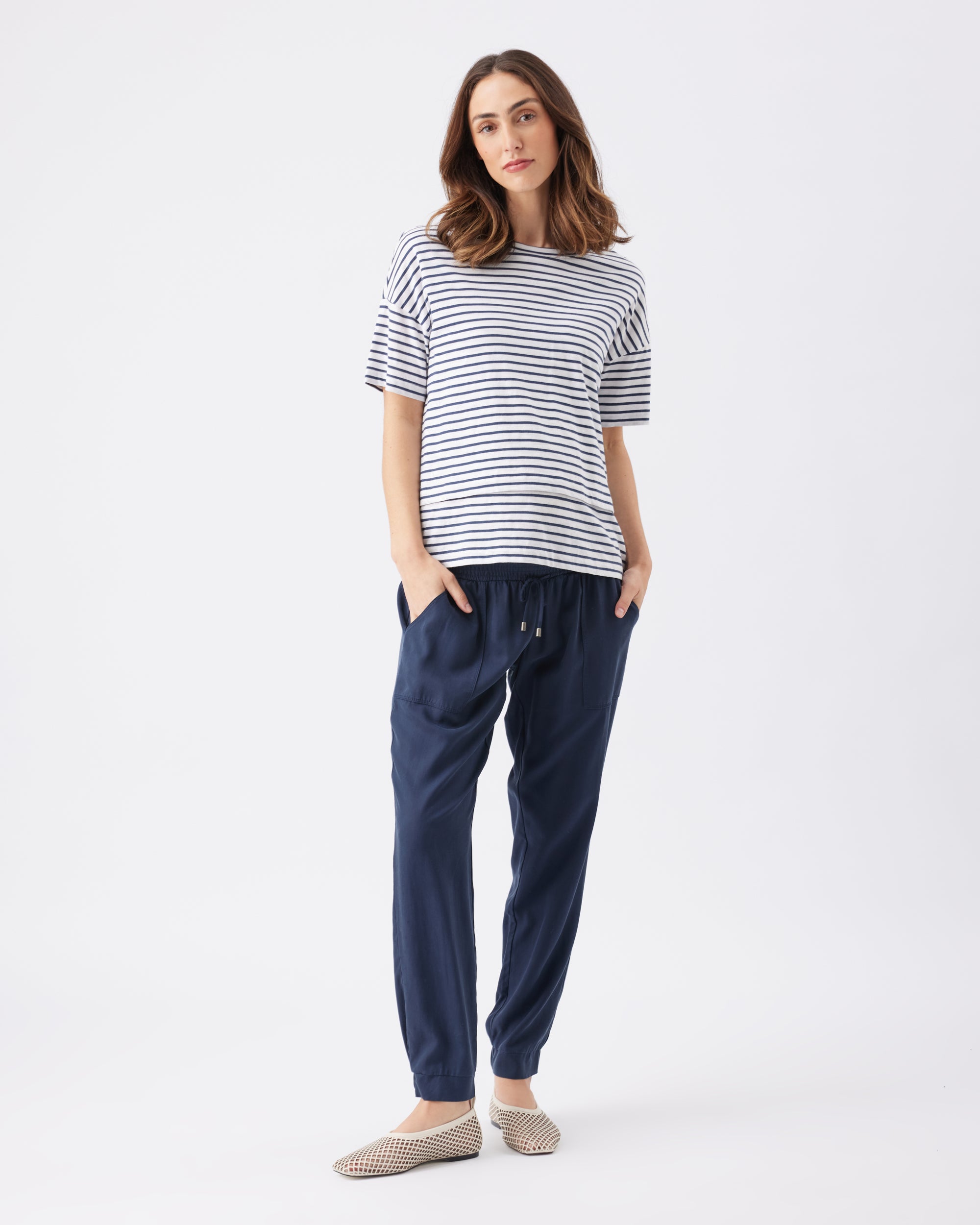 Tencel Off Duty Pant Navy