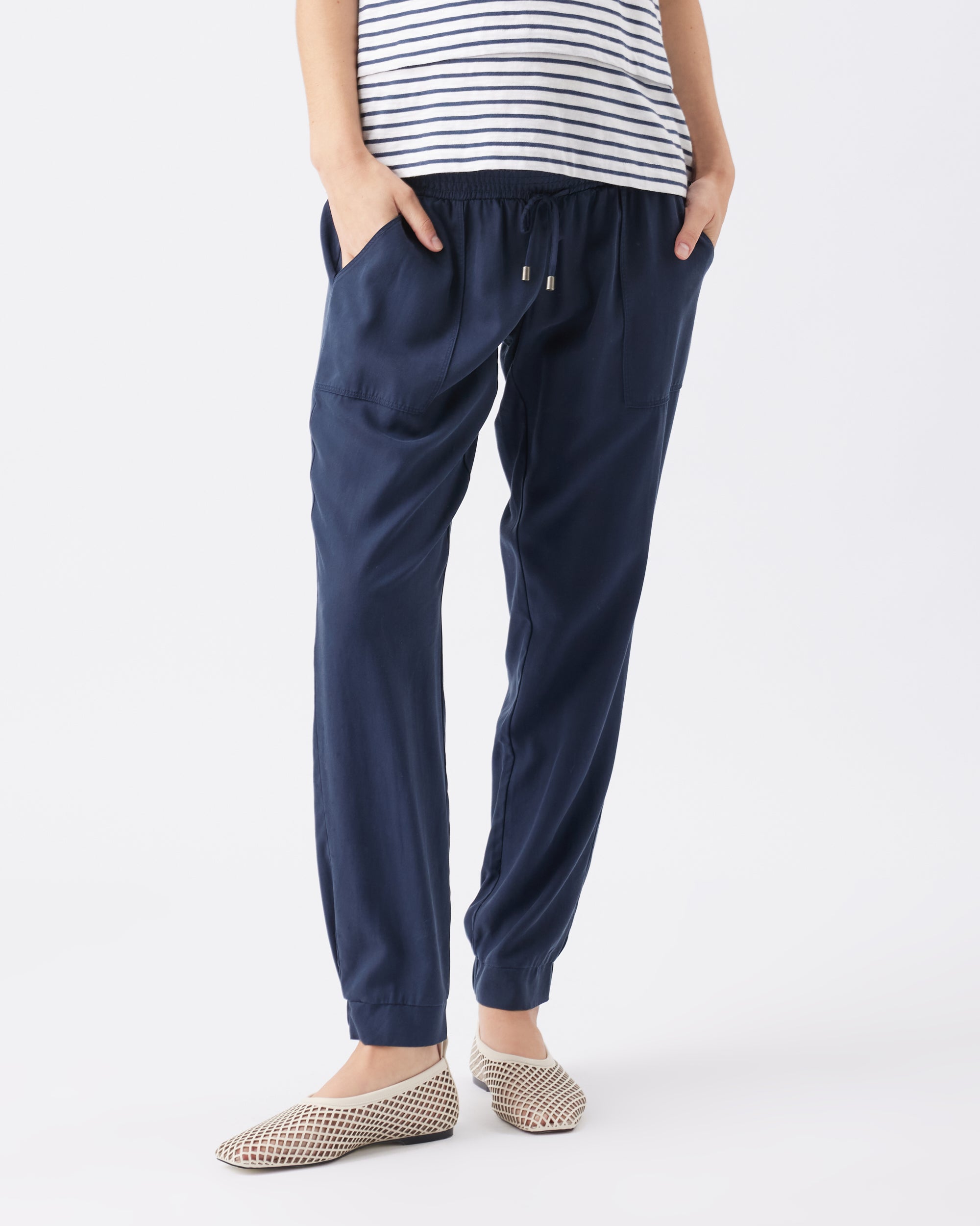 Tencel Off Duty Pant Navy
