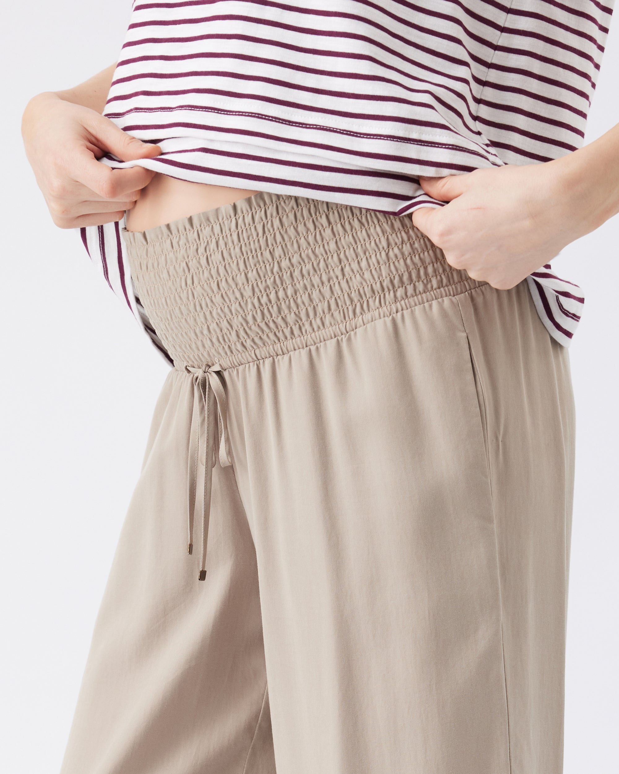 Wide Leg Tencel Pant Taupe