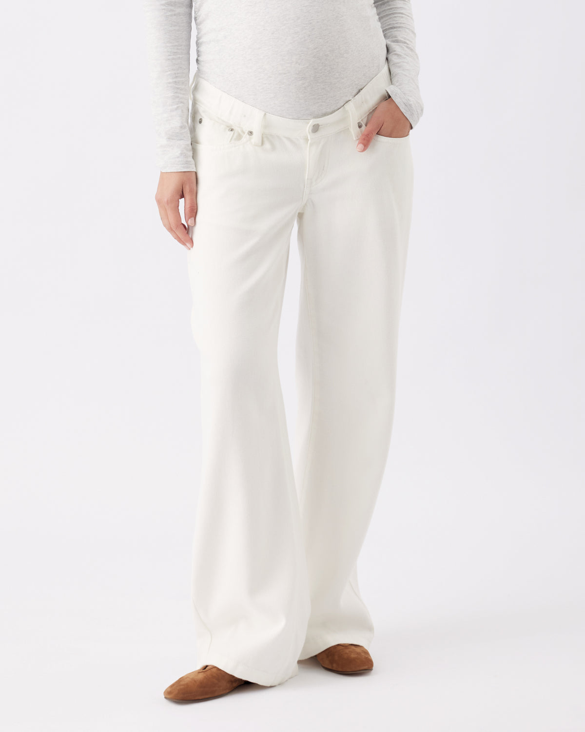 Billie Elastic Waist Jean Ecru