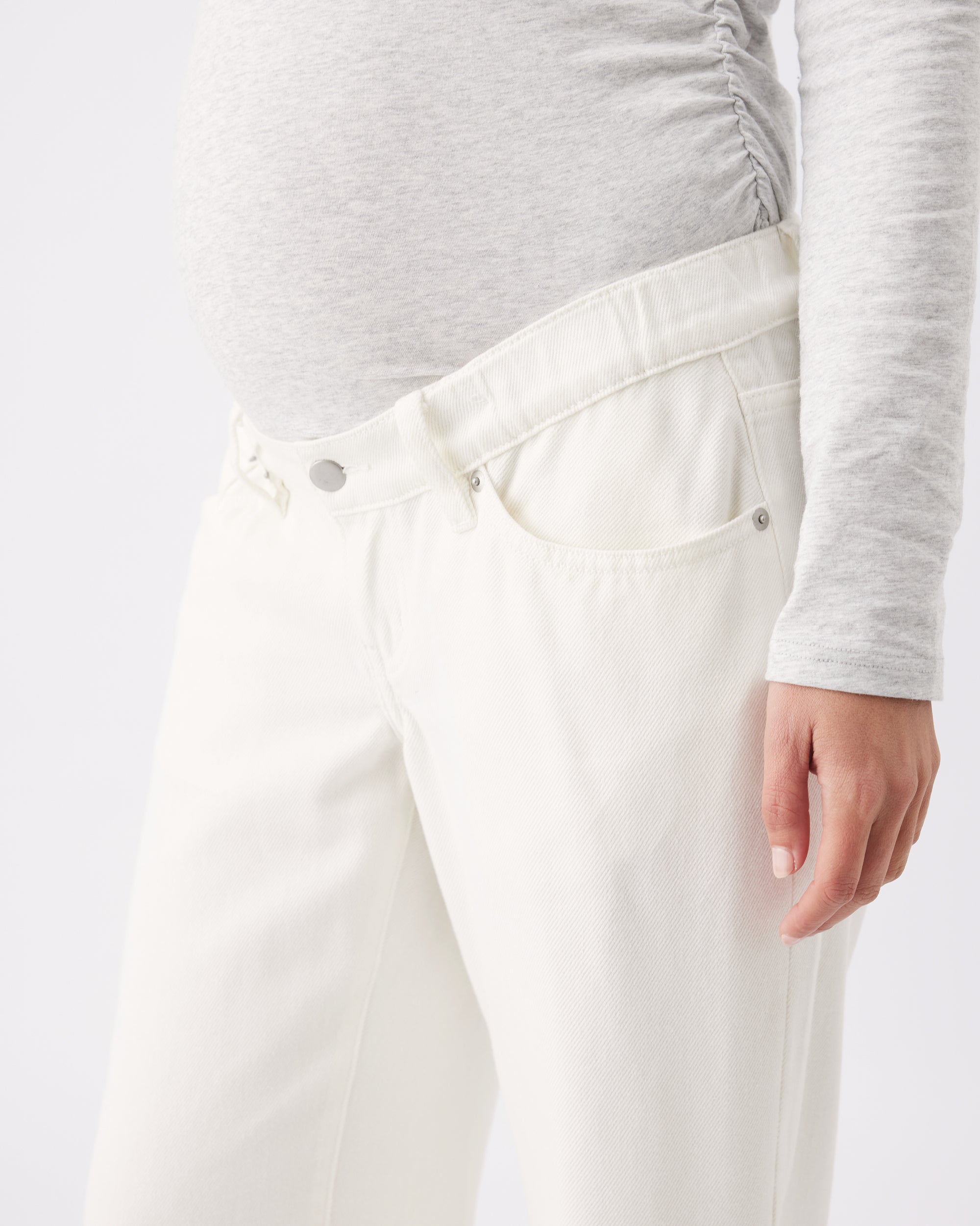 Billie Elastic Waist Jean Ecru