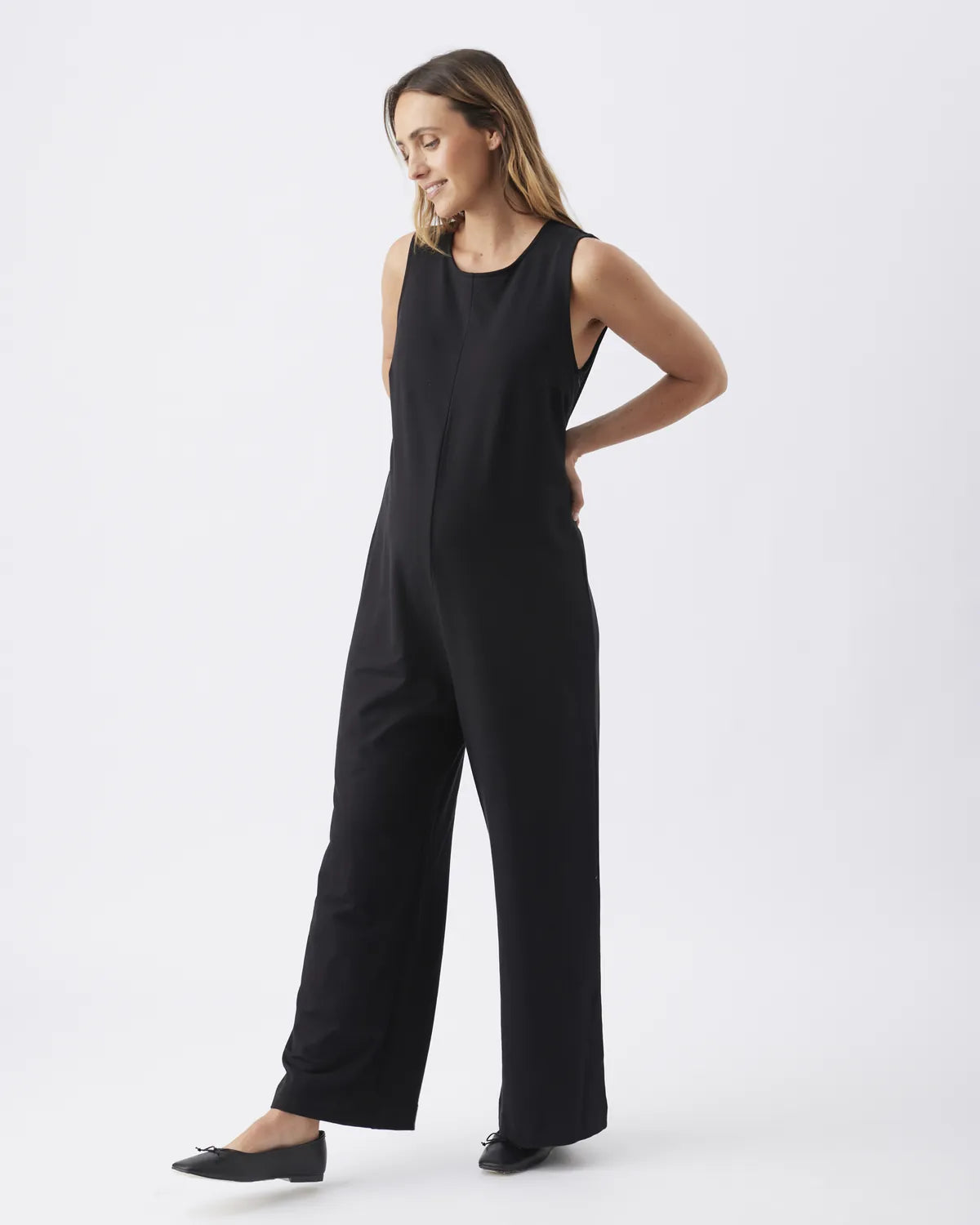 Leni Nursing Jumpsuit  Black