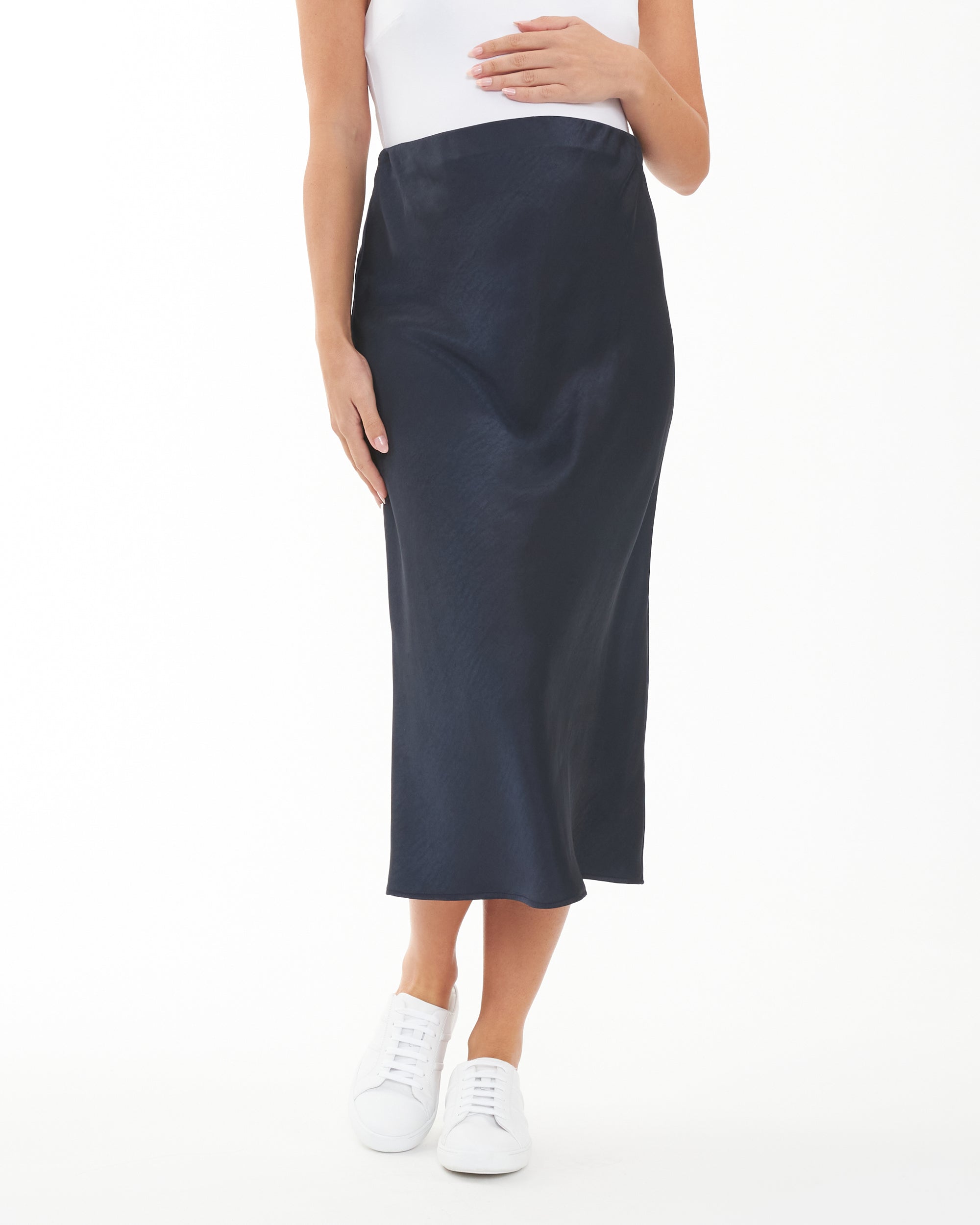 Ripe Maternity Maternity Lexie Satin Midi Skirt - Macy's