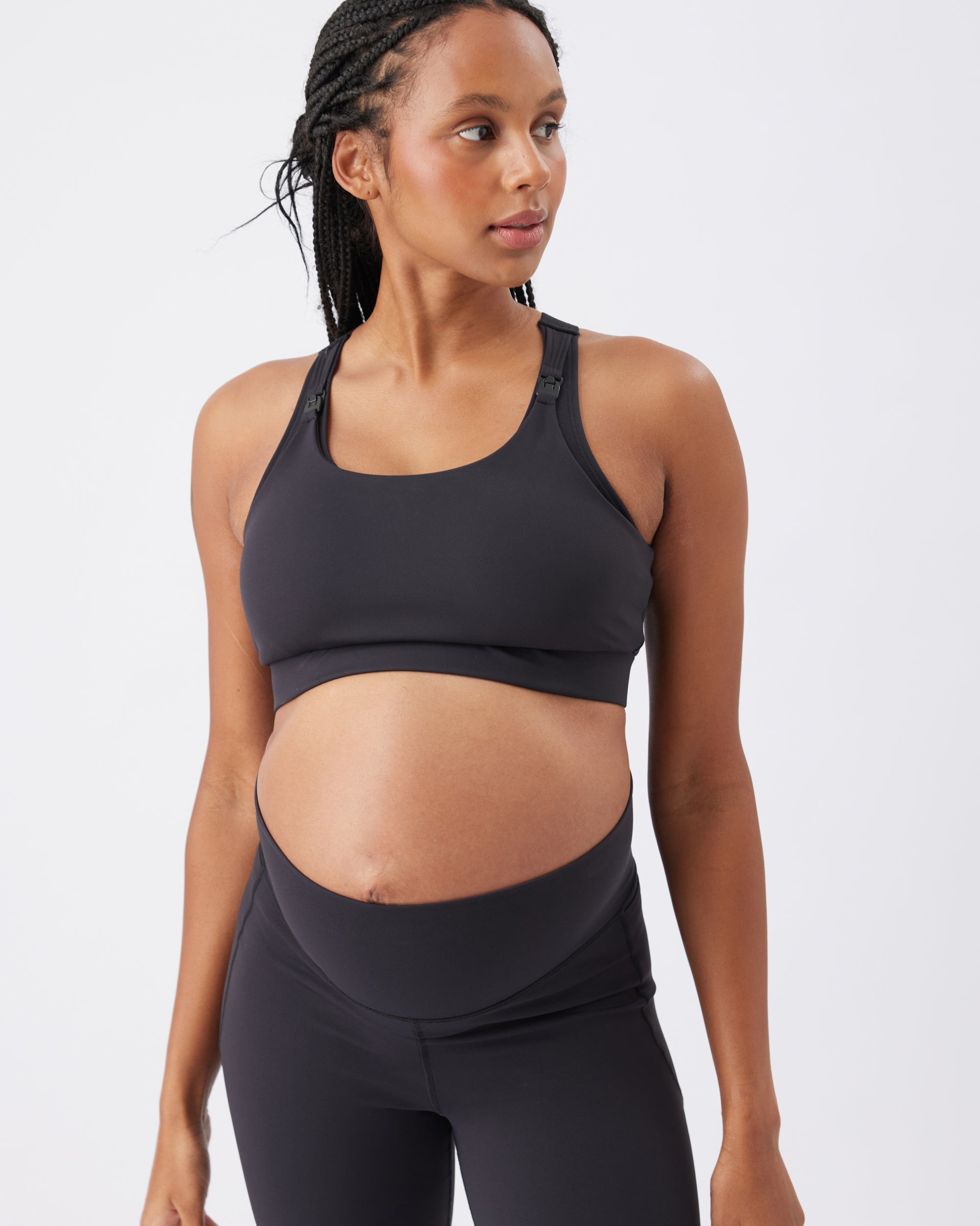 Tempo Nursing Crop Top Black
