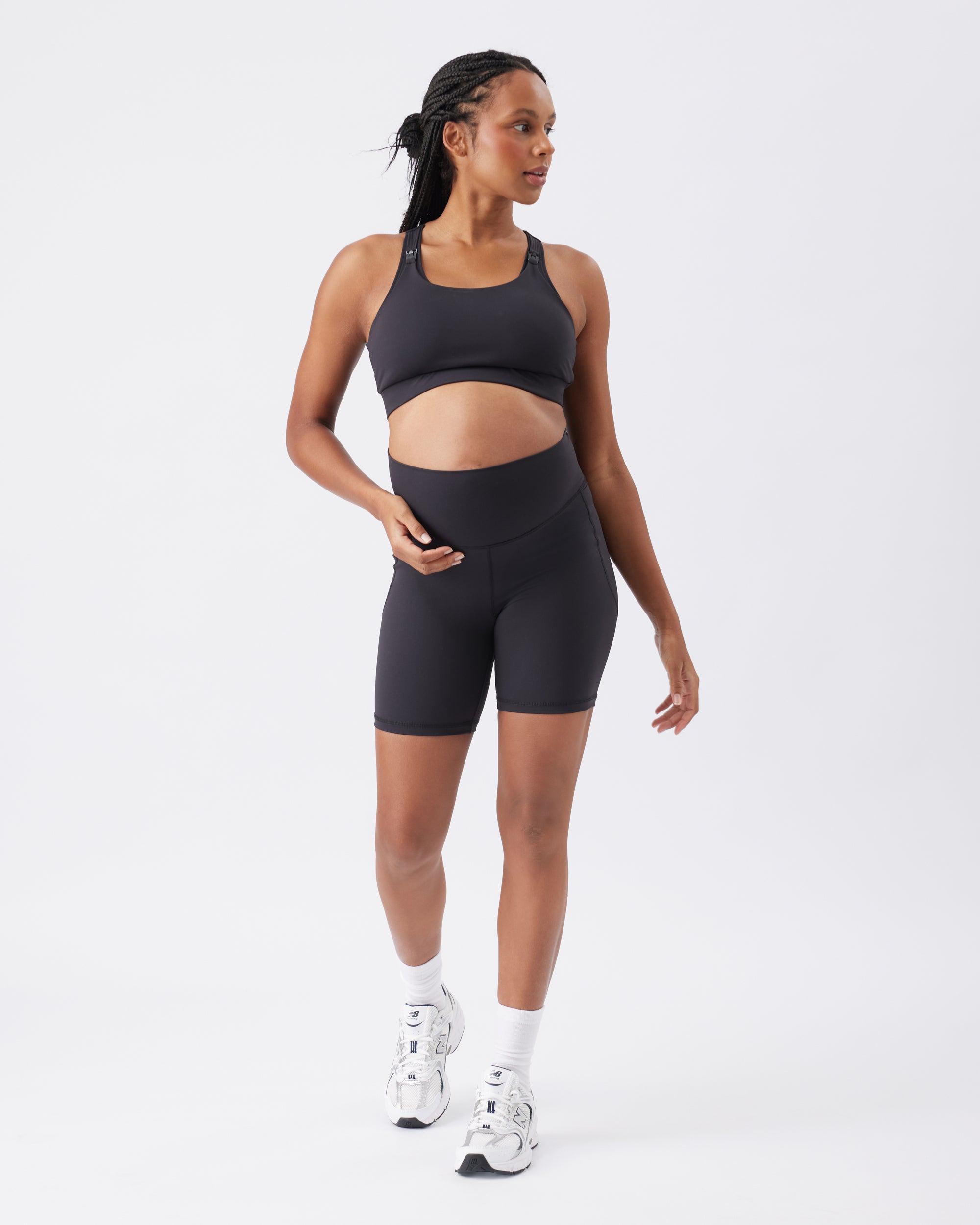 Tempo Nursing Crop Top Black