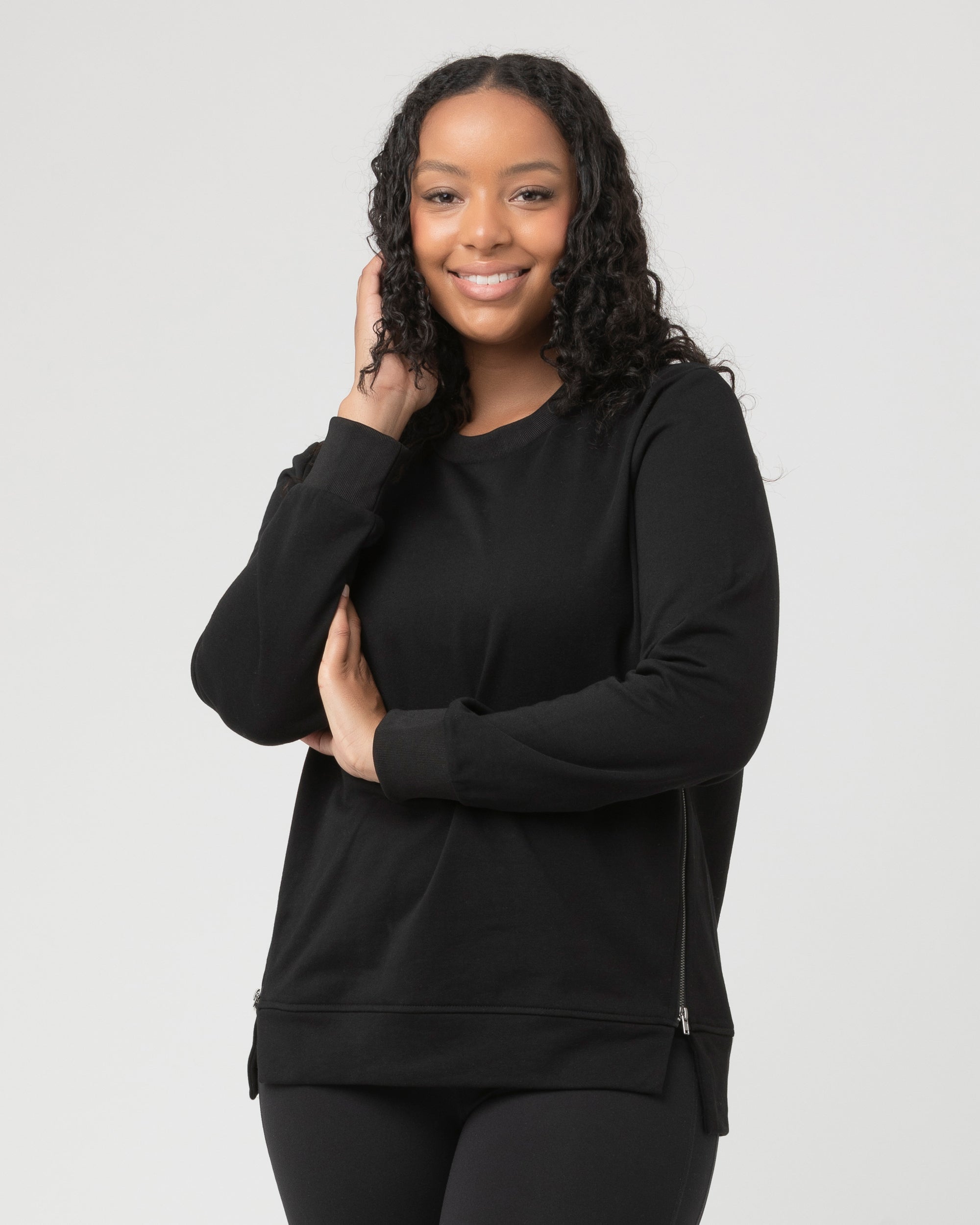 Donna Nursing Jumper  Black