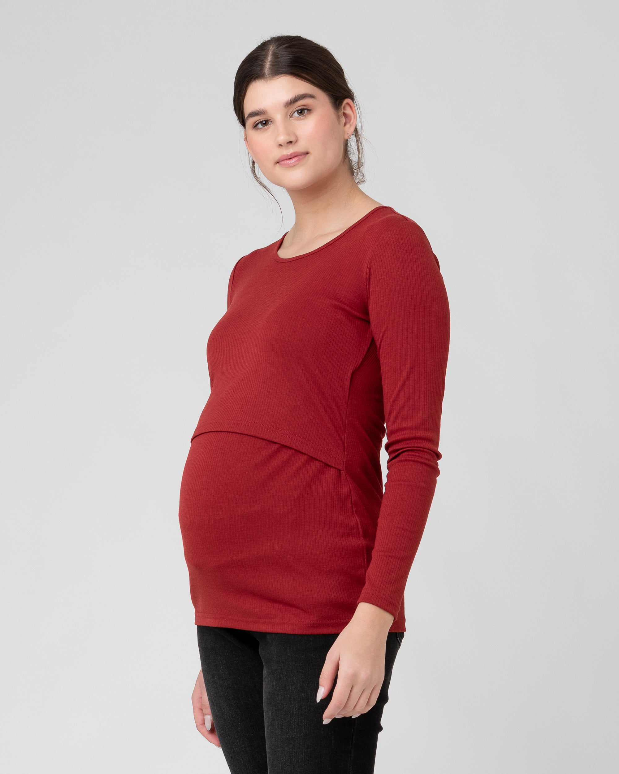 Tessa Rib Nursing Top Spice