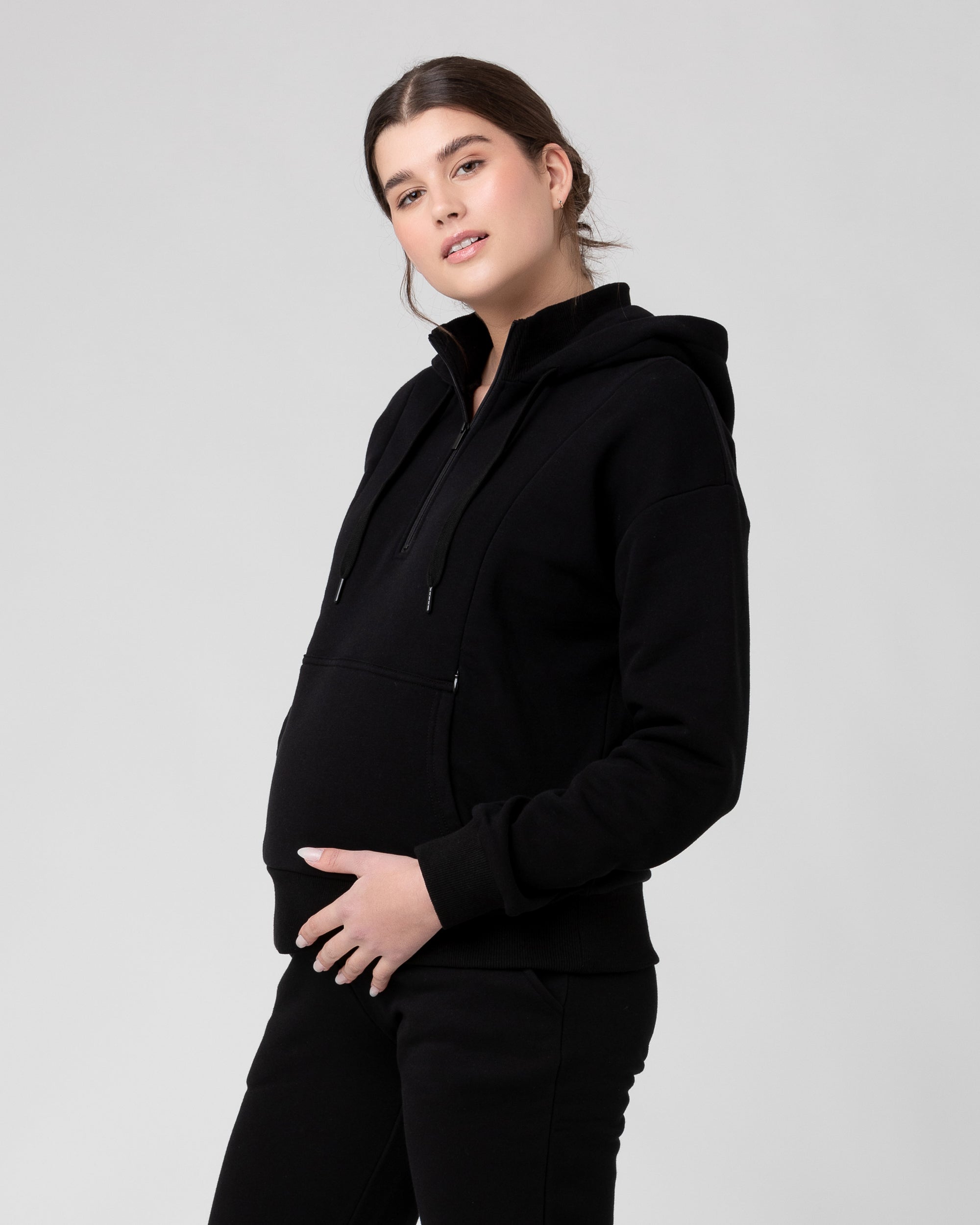 Nicky Nursing Hoodie  Black