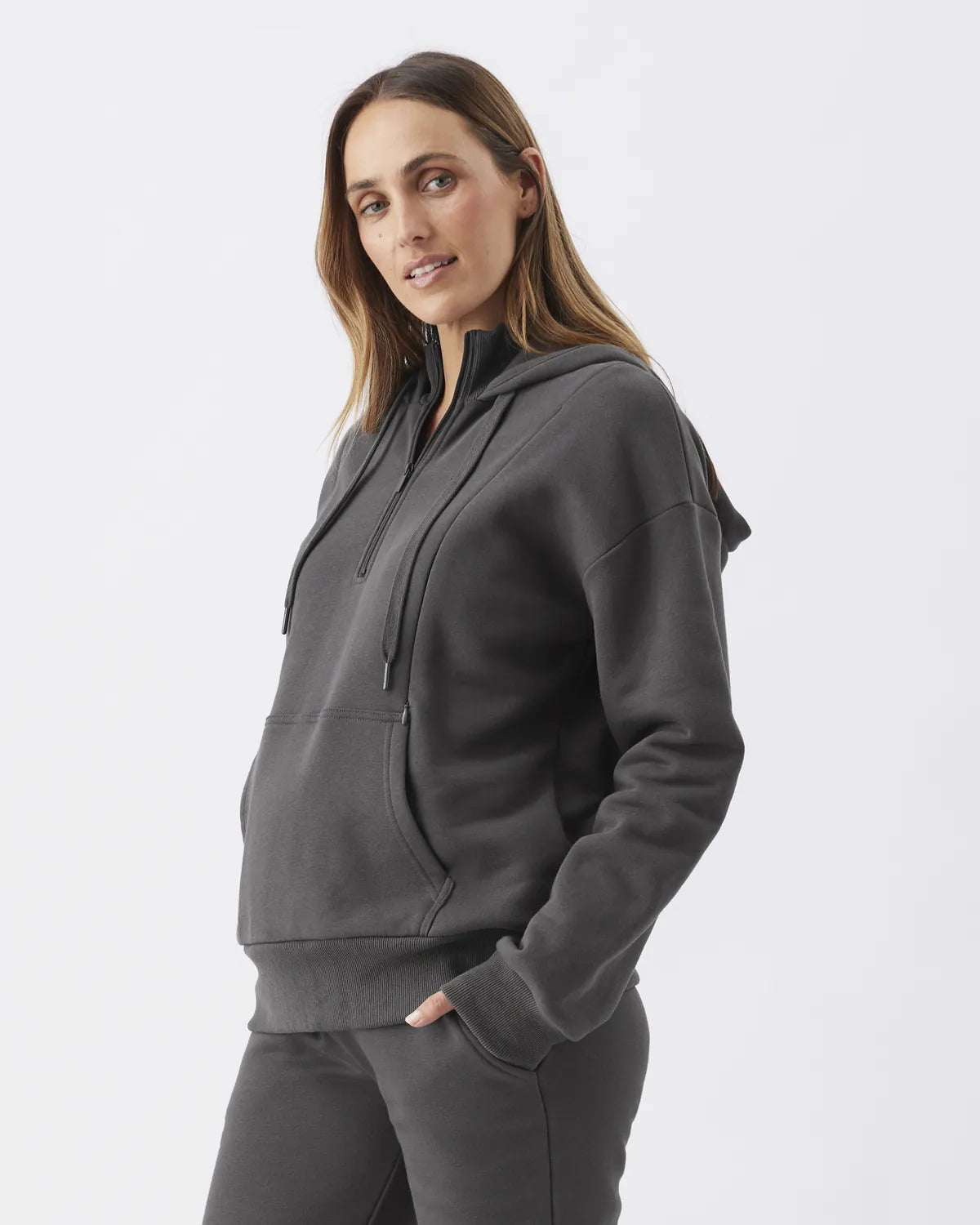 Nicky Nursing Hoodie  Slate
