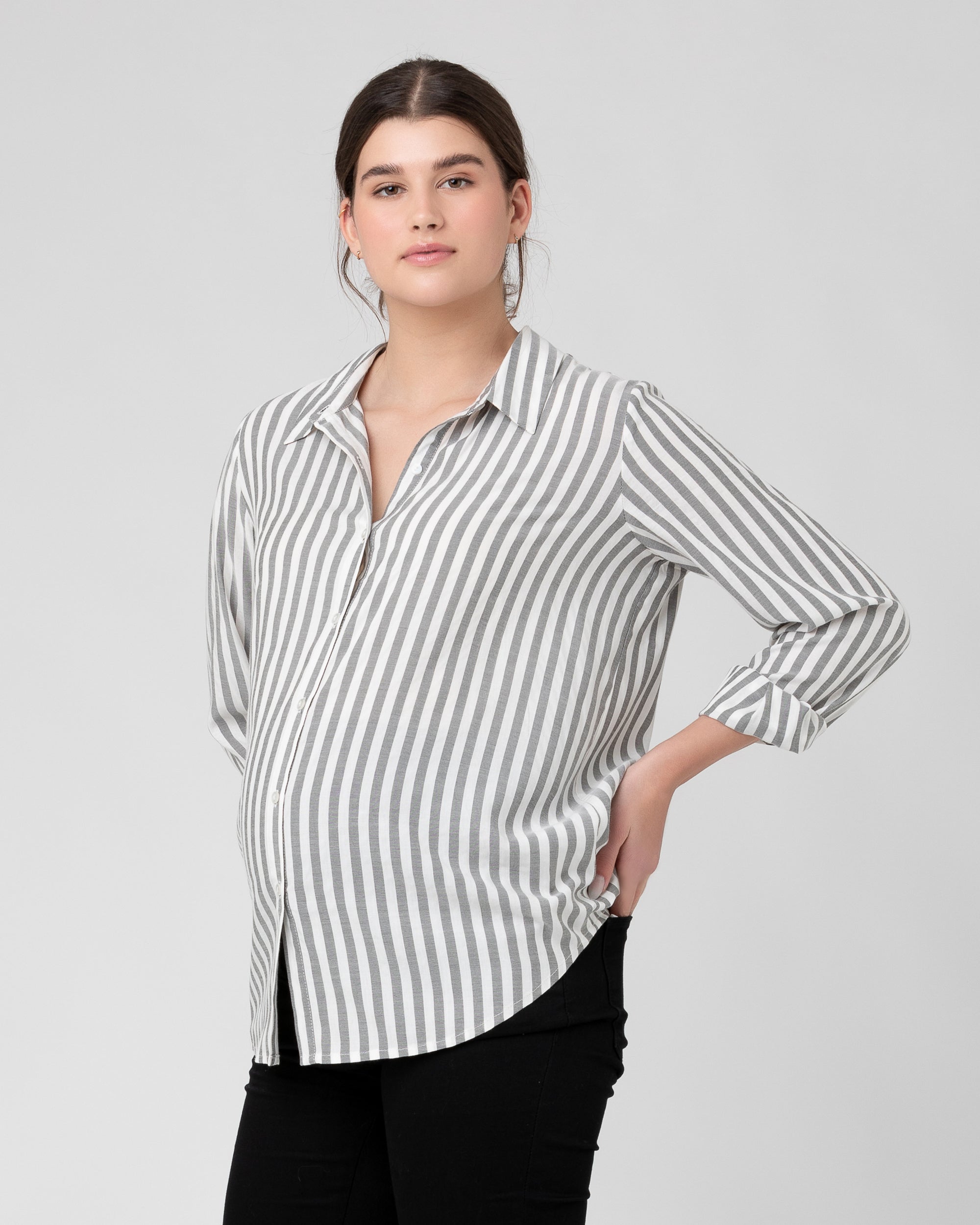 Lou Stripe Shirt  Black / White