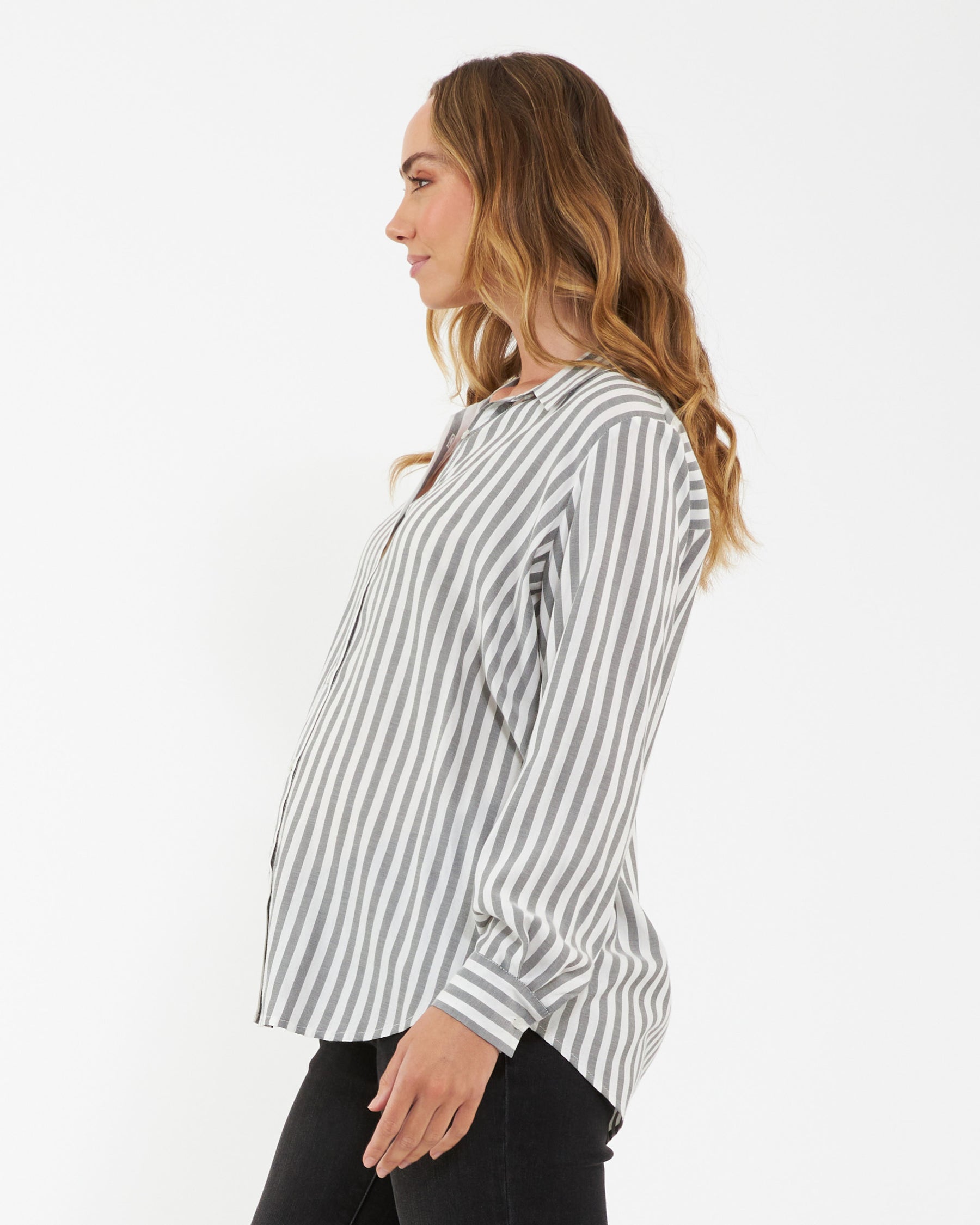 Lou Stripe Shirt  Black / White