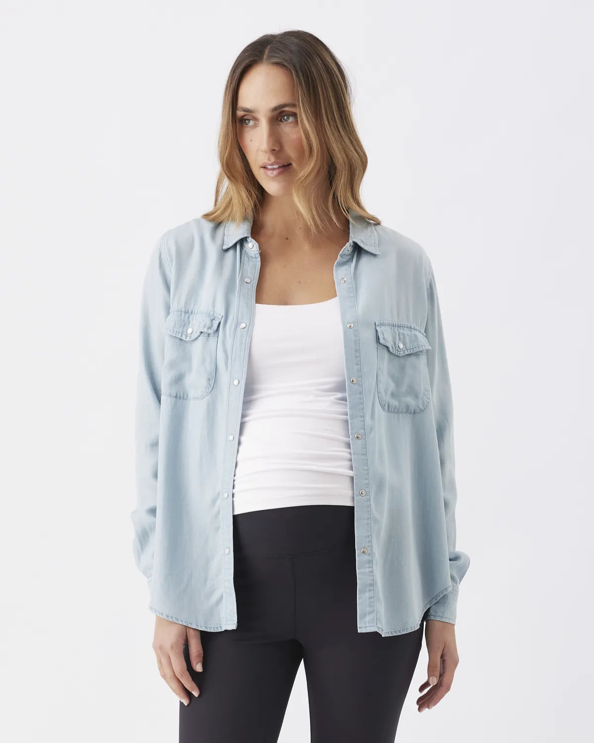 Bec Chambray Shirt  Clean Fade