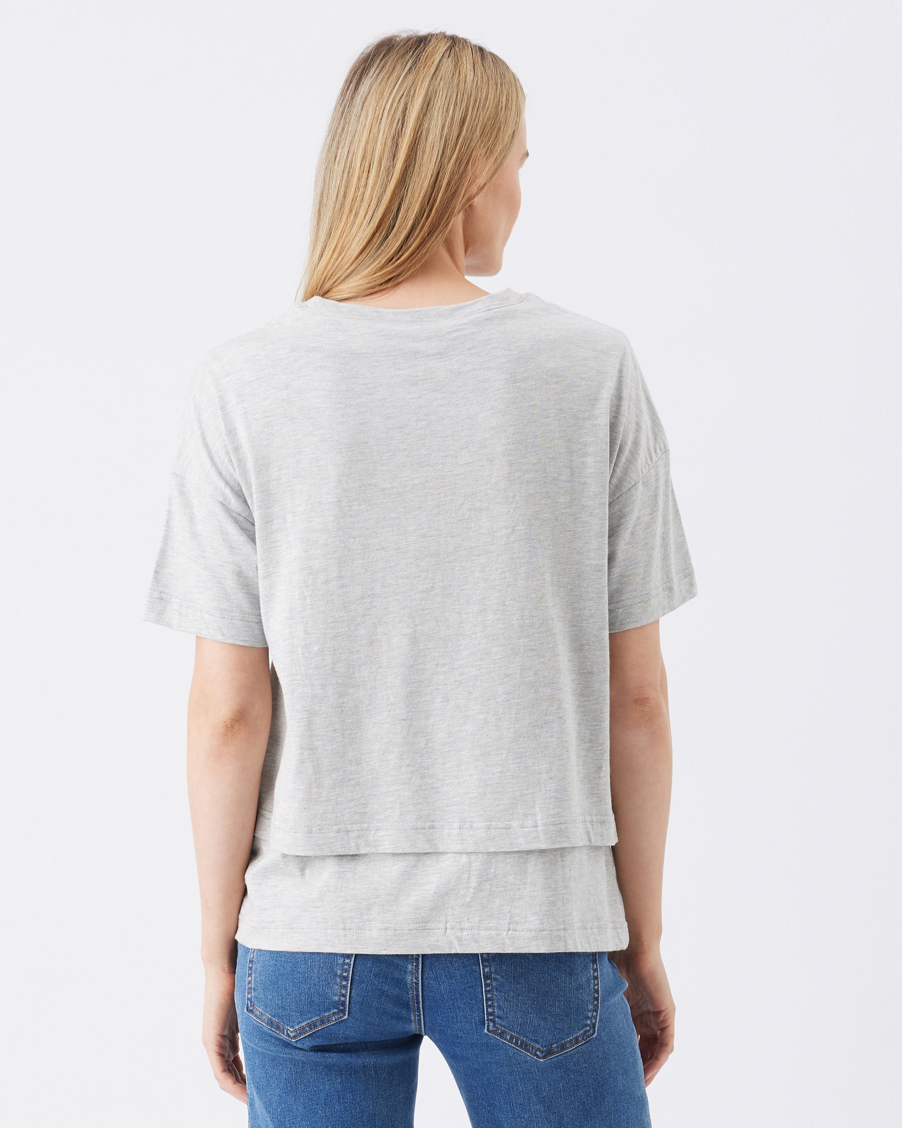 Claud Nursing Tee  Grey Marle