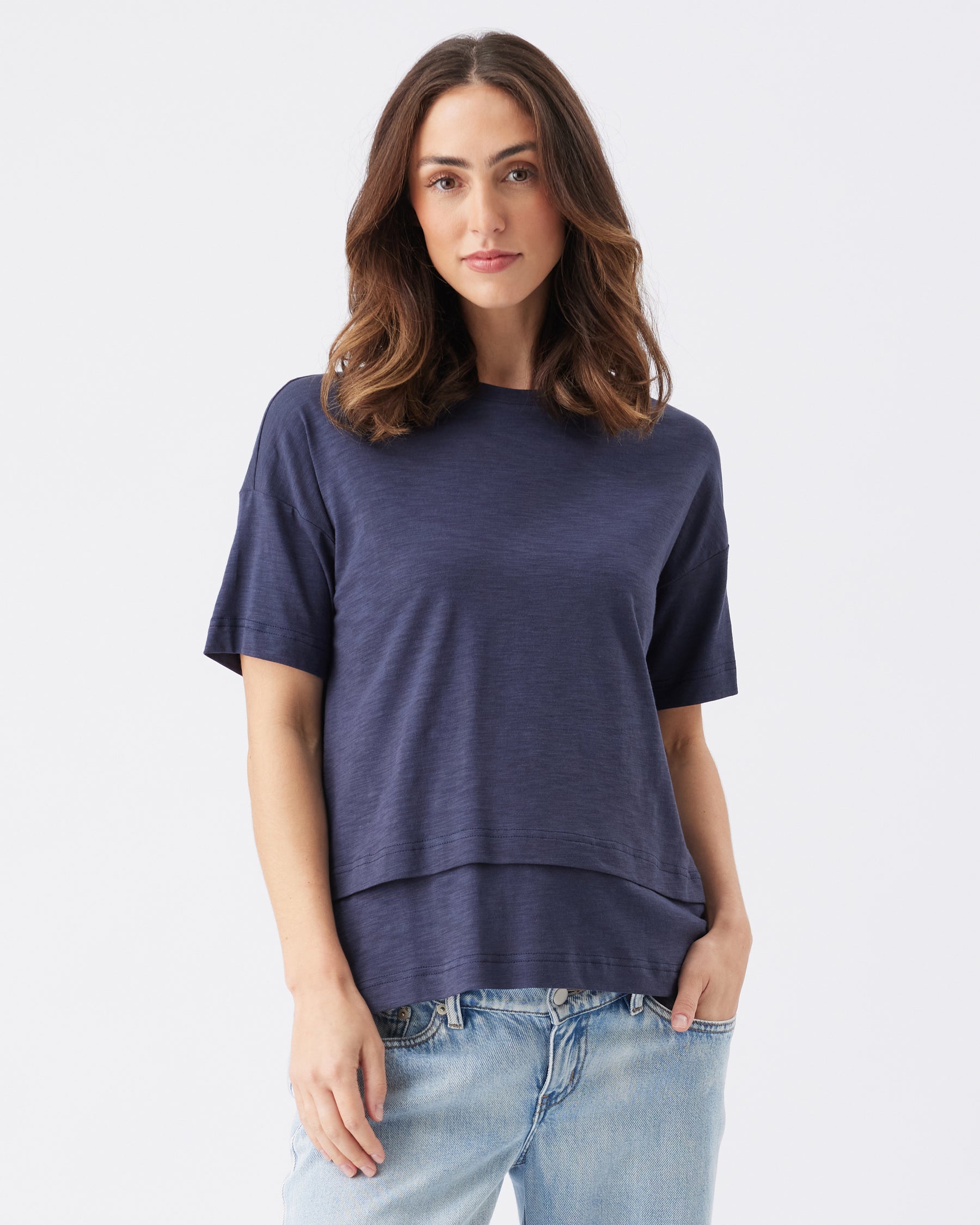Claud Nursing Tee  Indigo