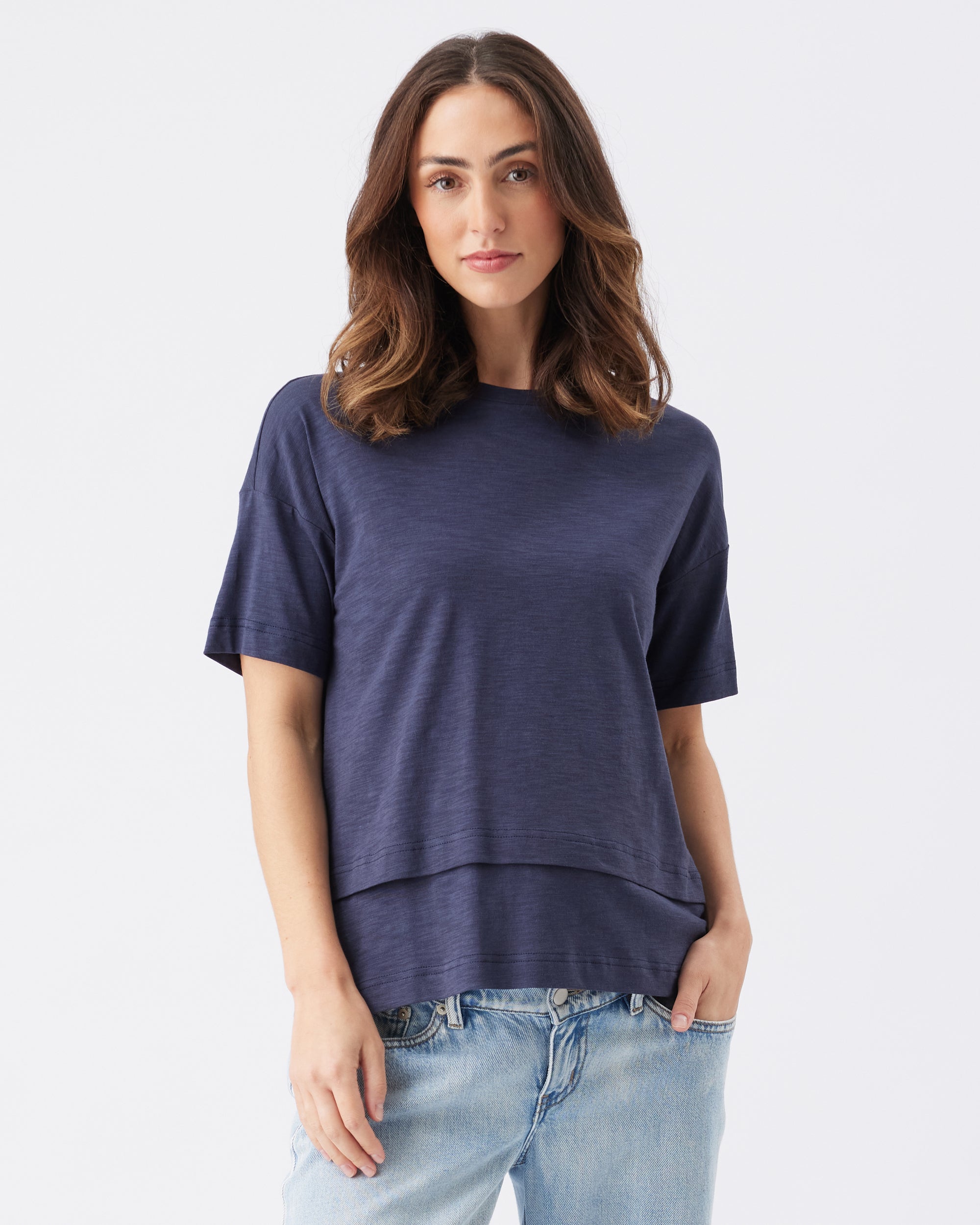 Claud Nursing Tee  Indigo
